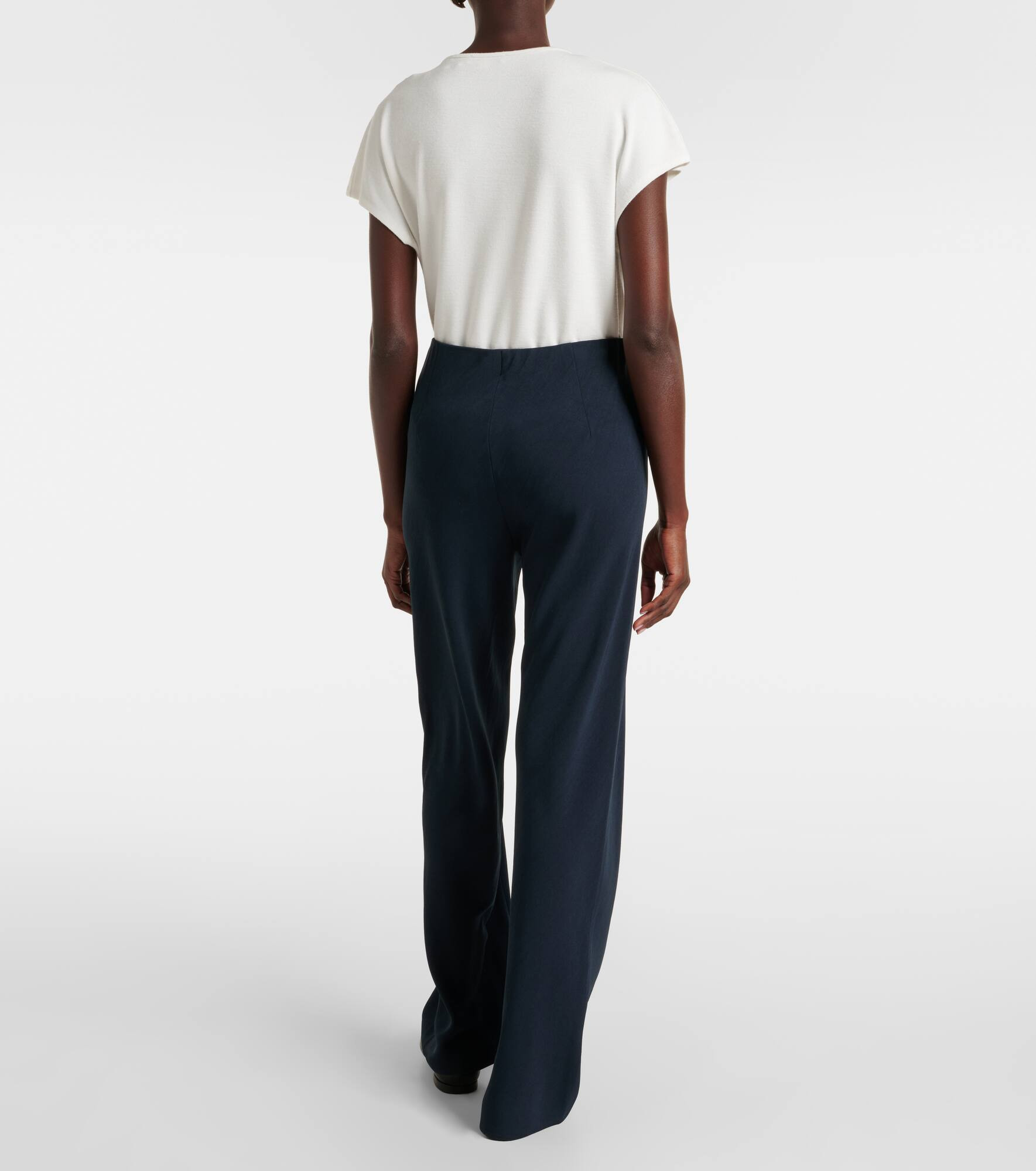 High-rise crêpe pants - 3