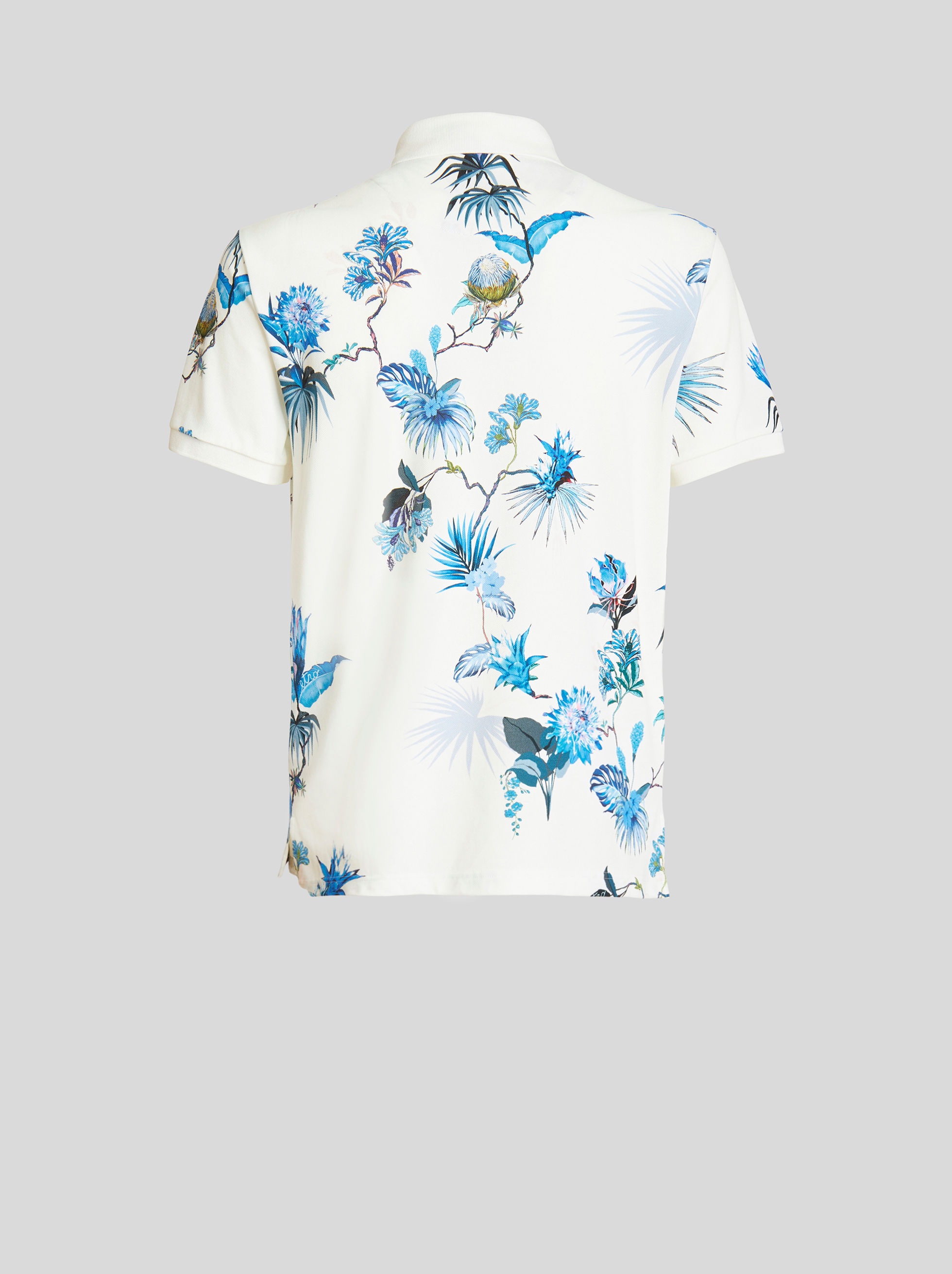 FLORAL JERSEY POLO SHIRT - 5