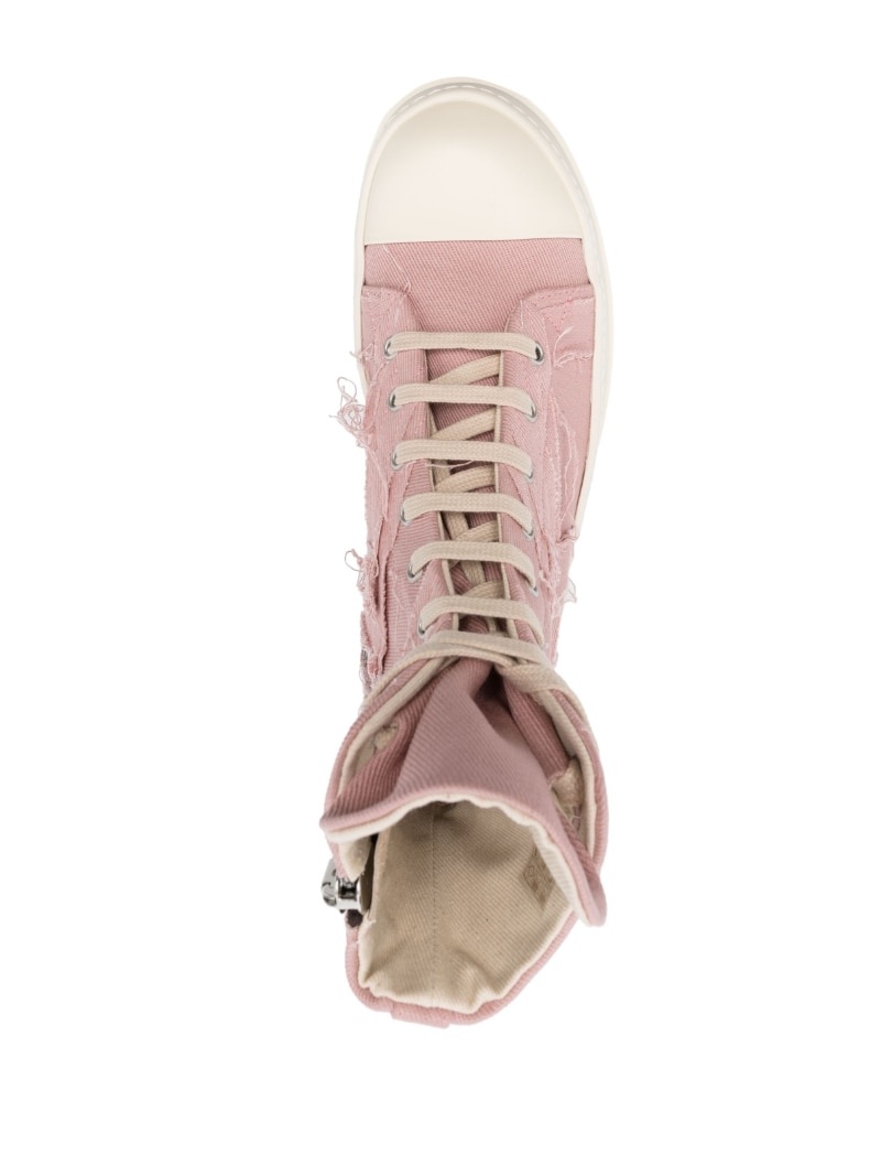 distressed high-top trainers - 4