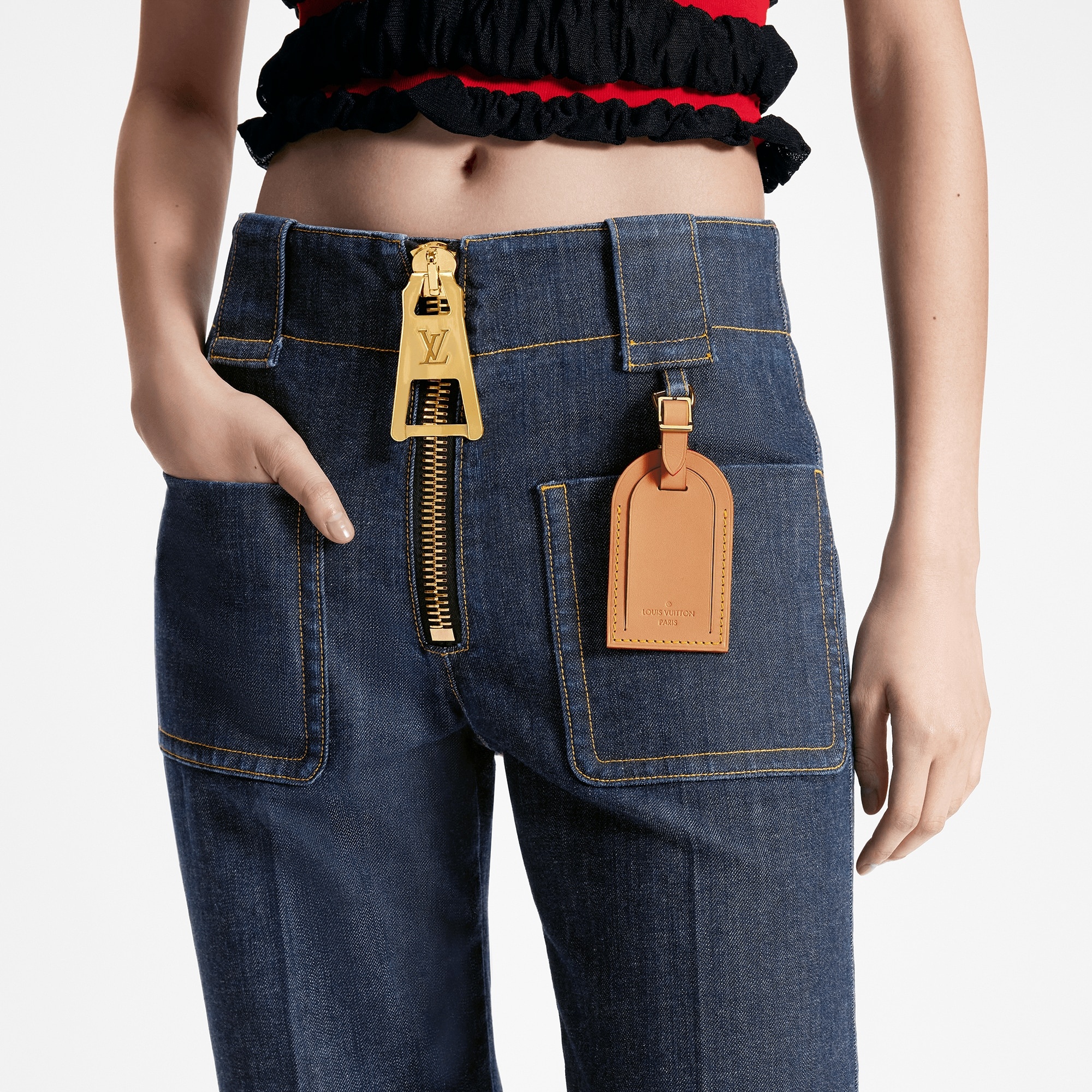 XXL Zipper Straight-Cut Jeans - 4