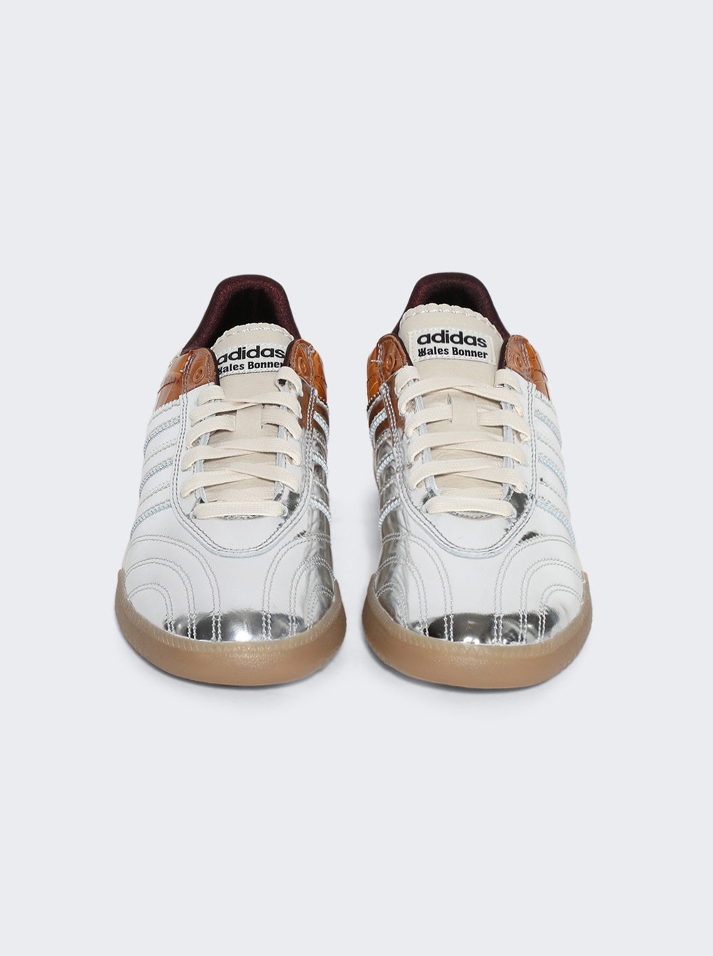 X Wales Bonner Mn Samba Sneakers Silver Metallic - 5