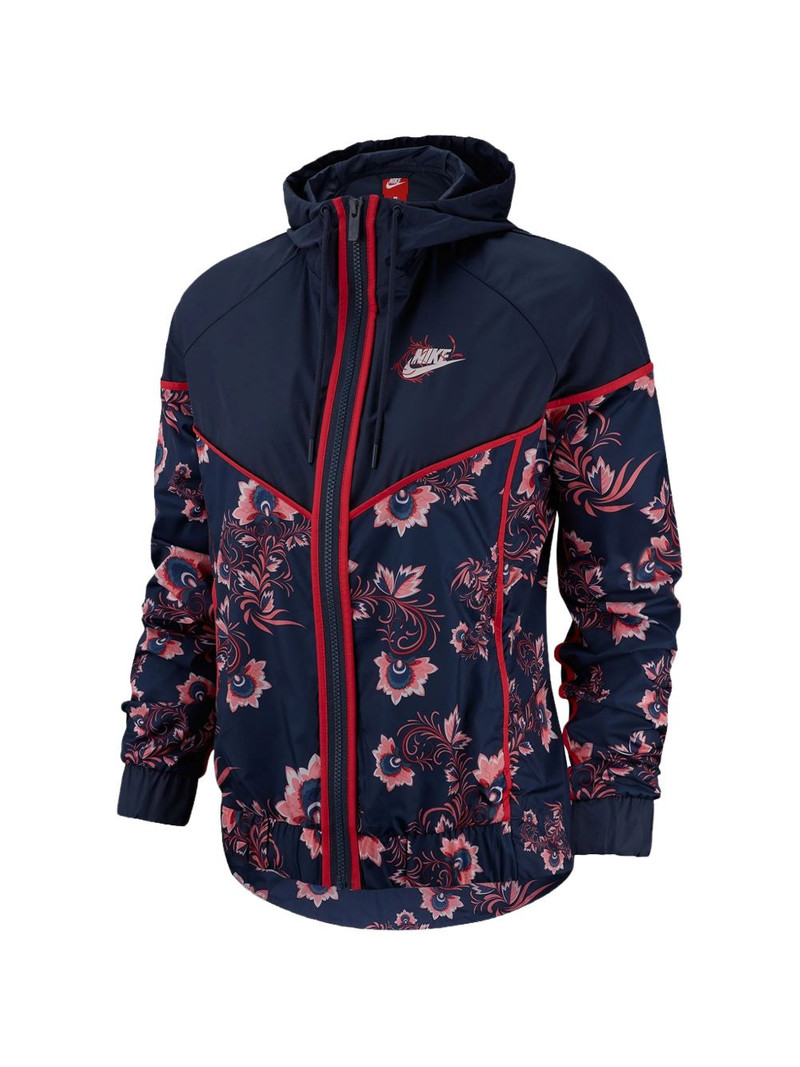 floral-print windbreaker 1
