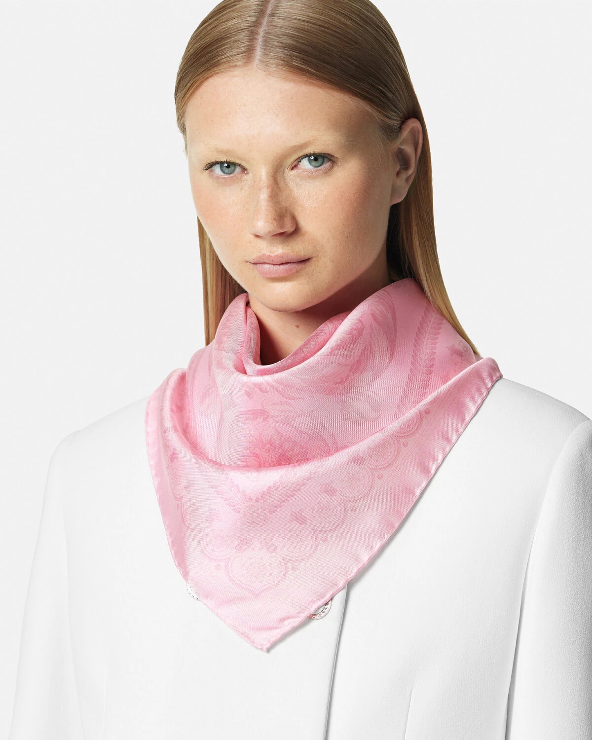 Barocco Large Silk Foulard - 3