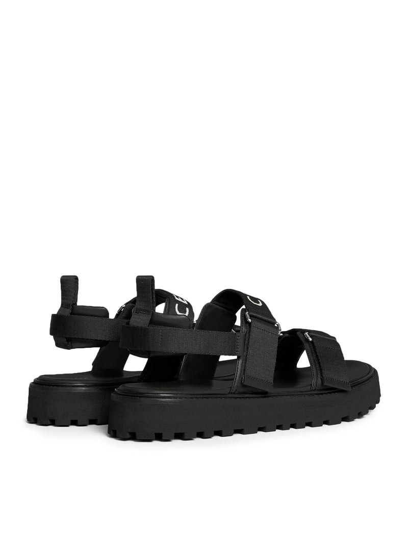 Celine Men Billie Celine Strapple Sandal In “Celine” Jacquard And Calfskin - 3