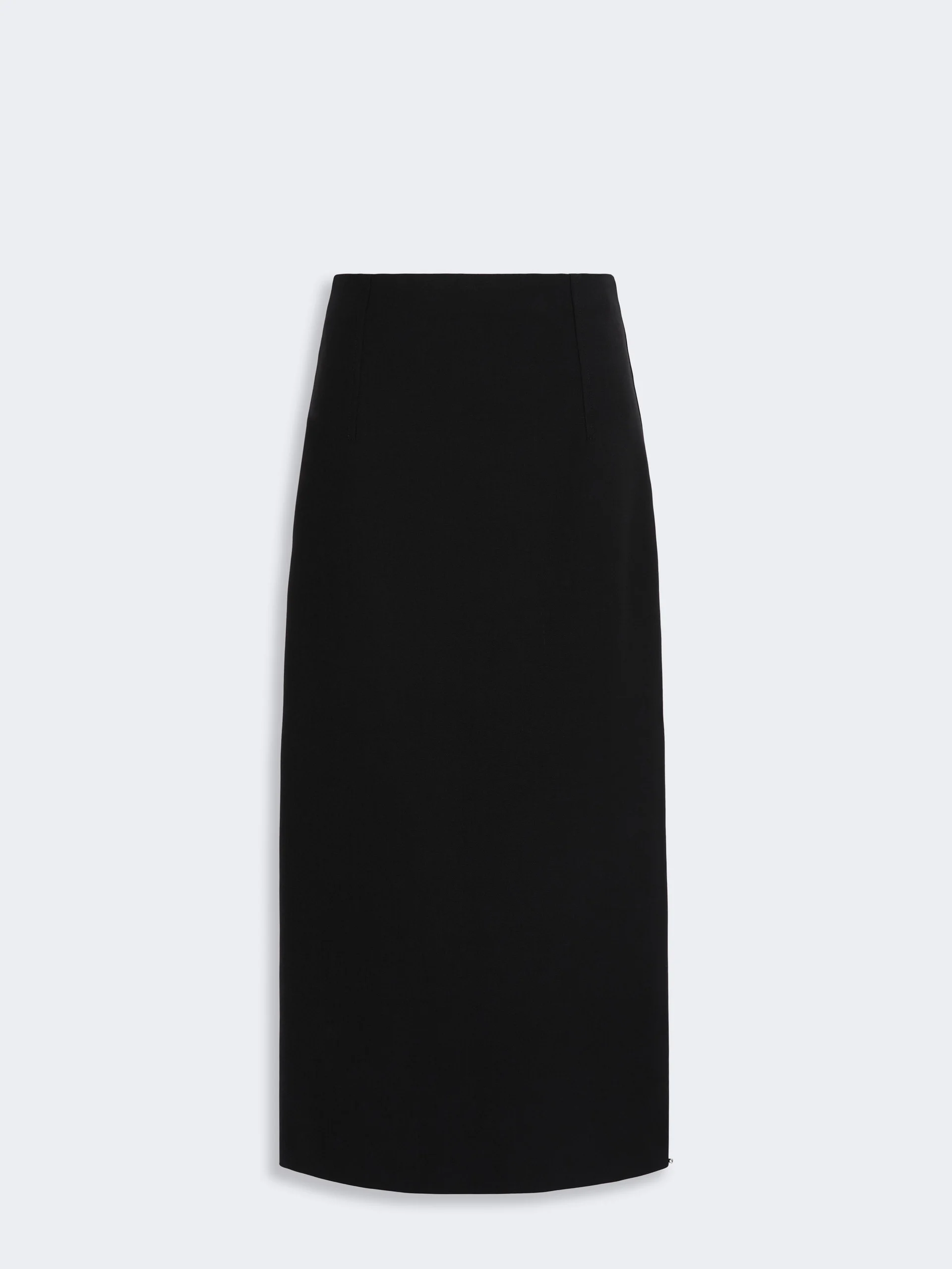 SASIA Slim stretch wool skirt - BLACK - 1