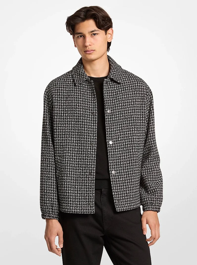 Houndstooth Jacquard Jacket - 1