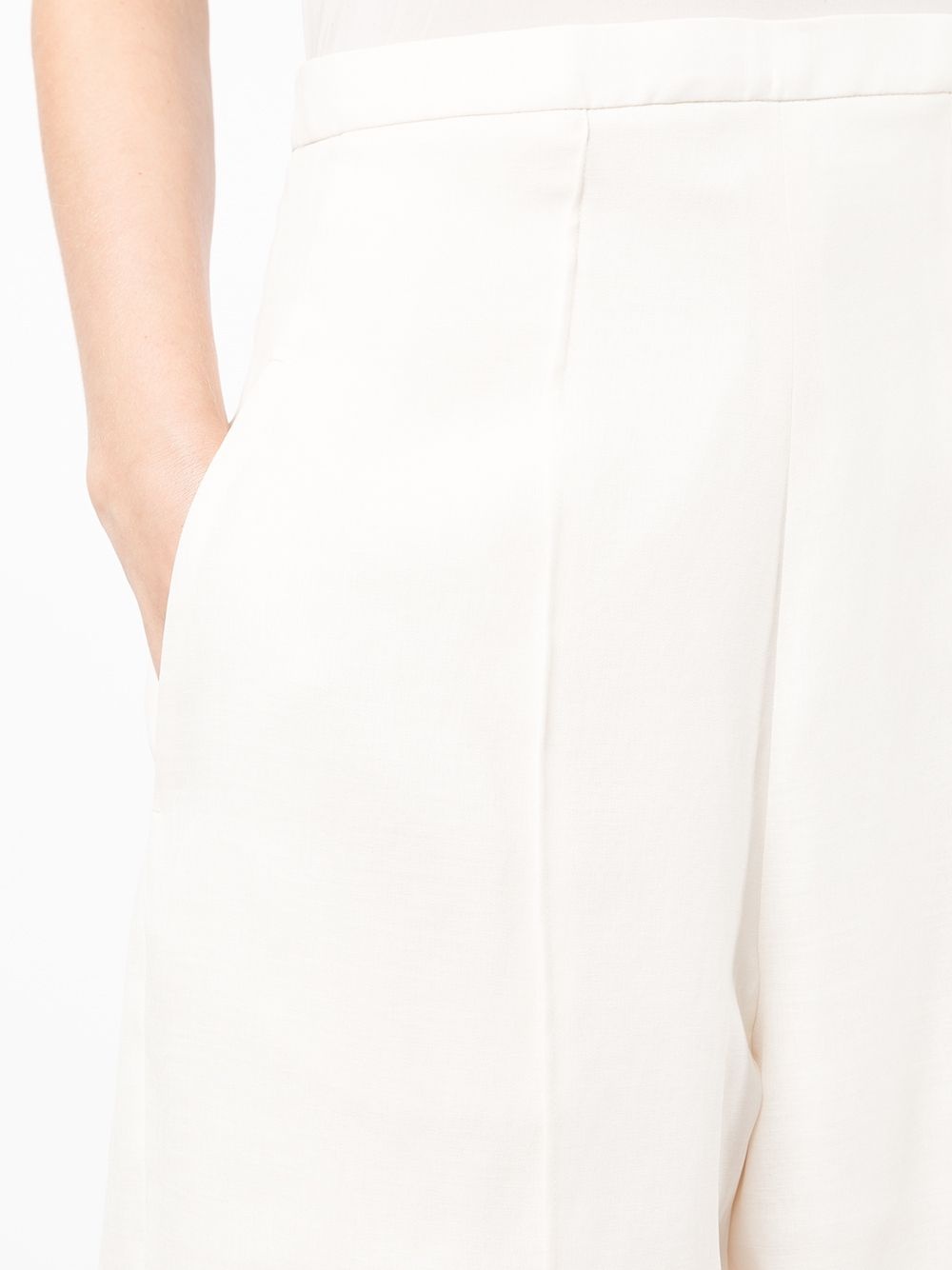 high-waisted pressed-crease straight-leg trousers - 5