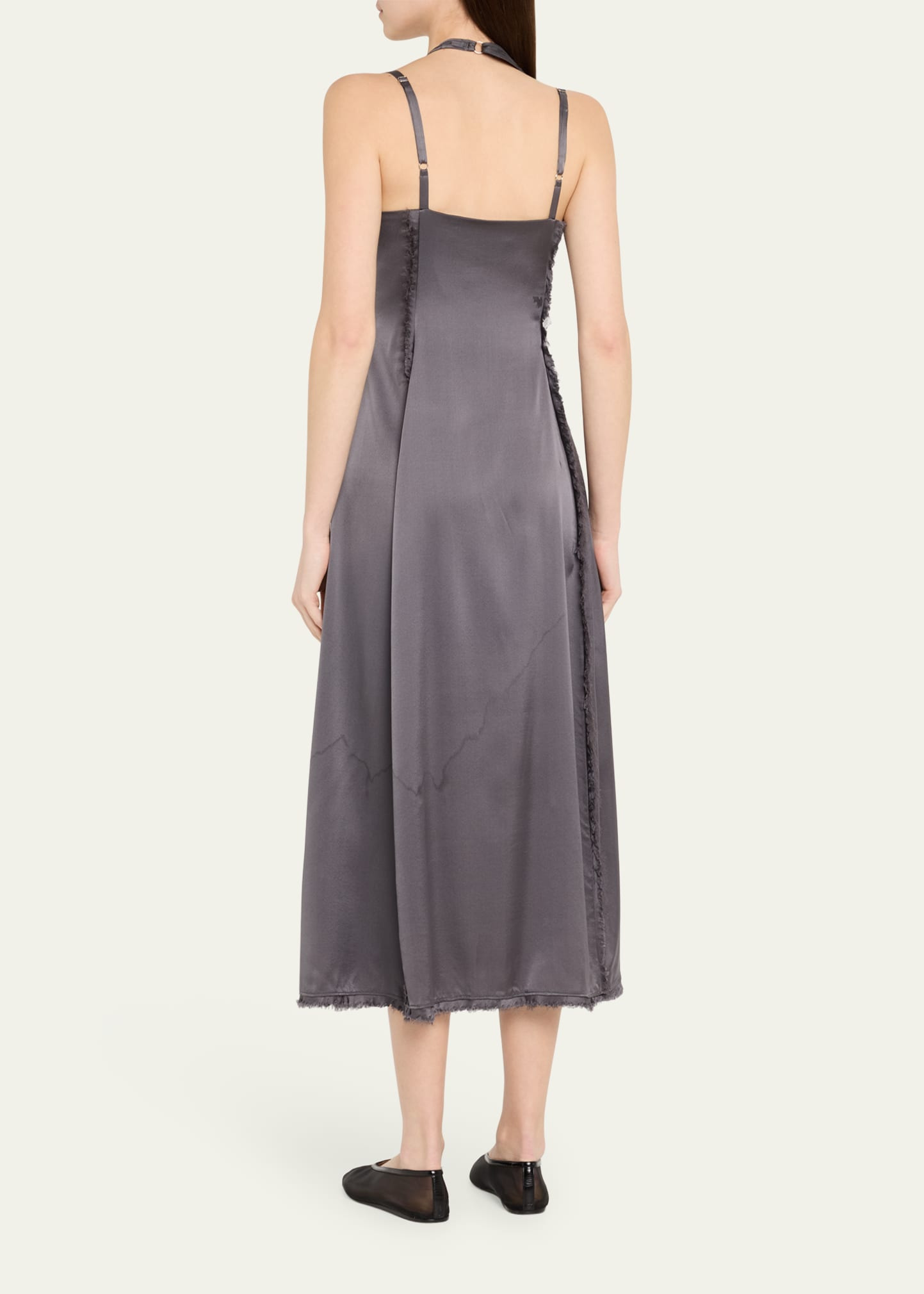 Shredded Silk Midi Dress - 3
