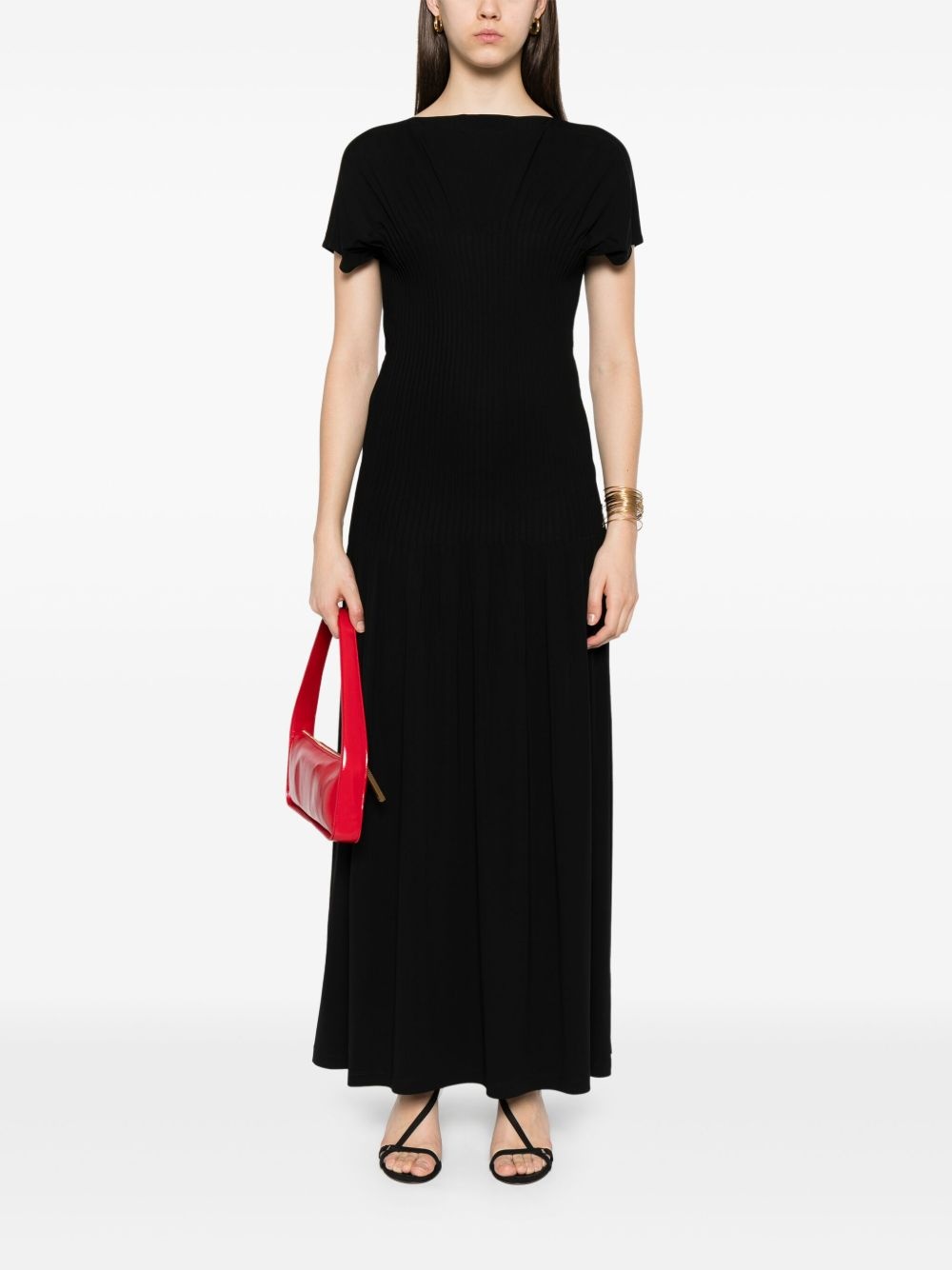 knife-pleated maxi dress - 2