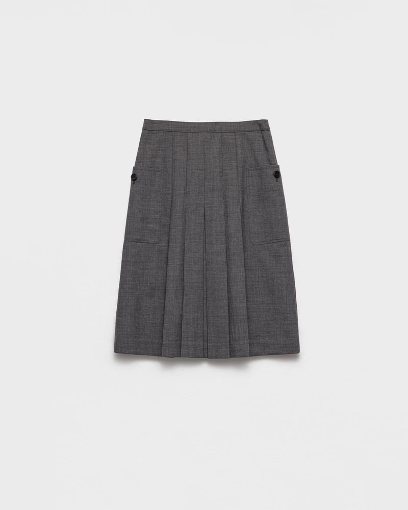 Rush stitch pleated skirt 1