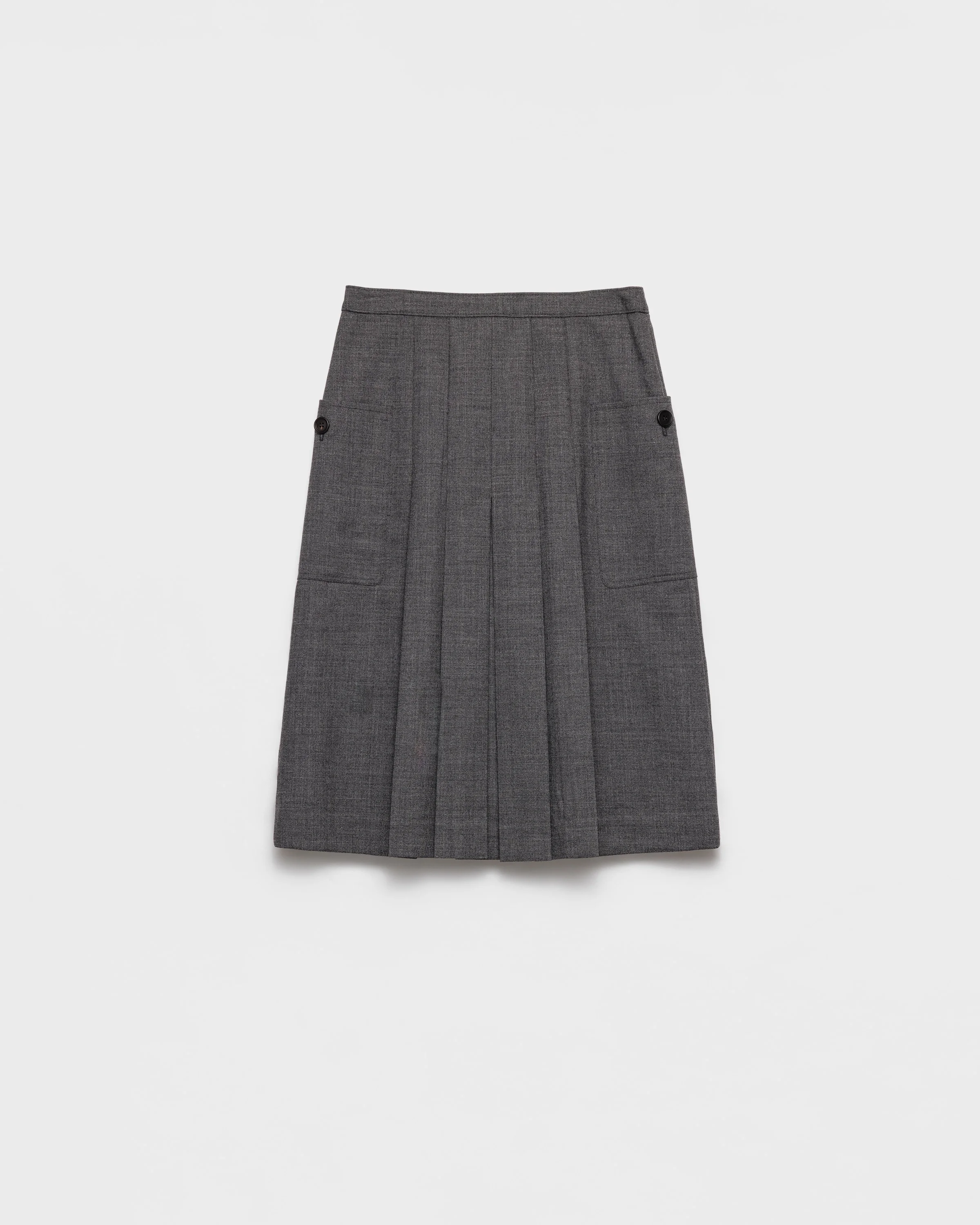 Rush stitch pleated skirt - 1