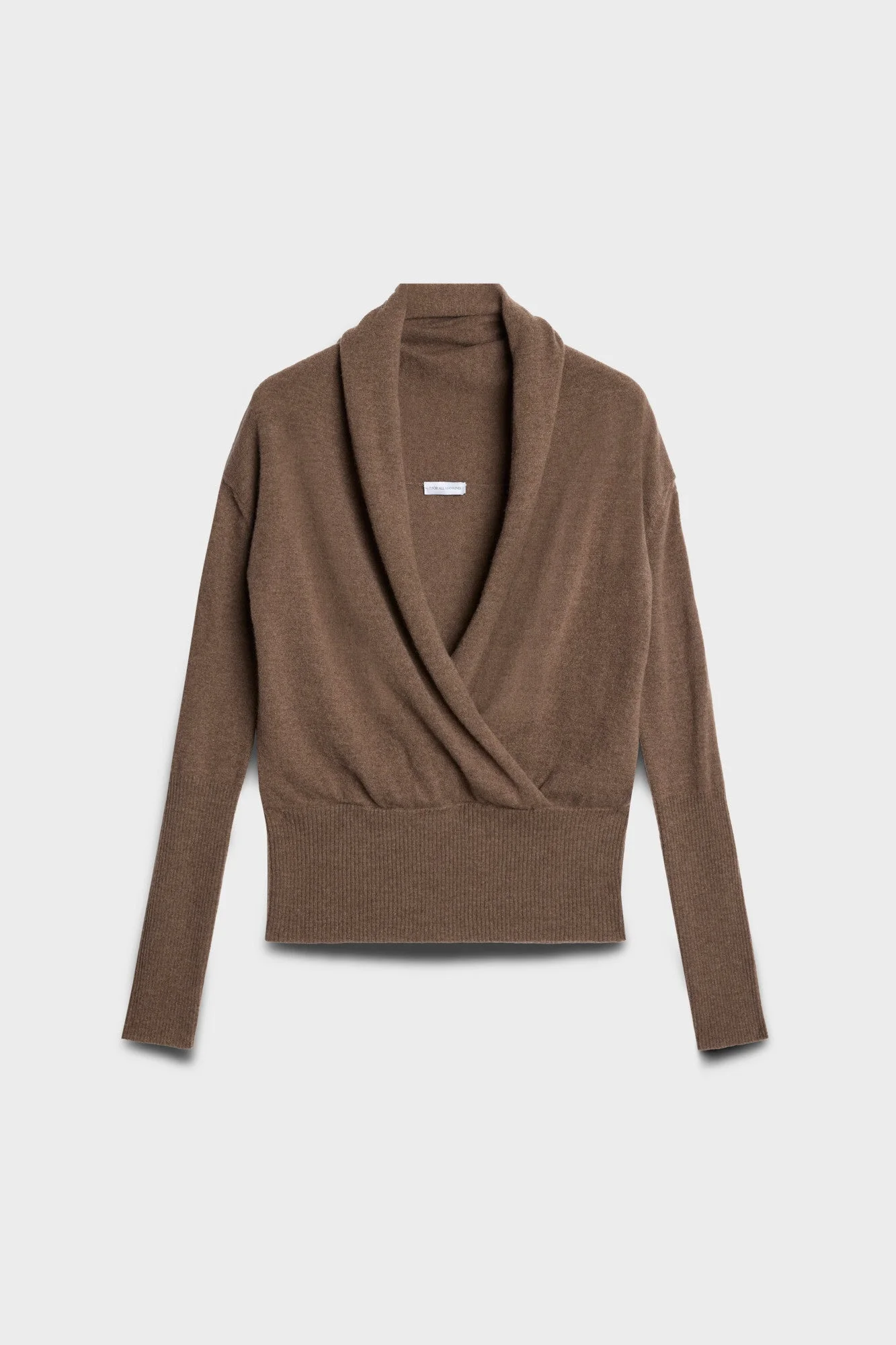 WRAP V-NECK SWEATER in Wool - 1