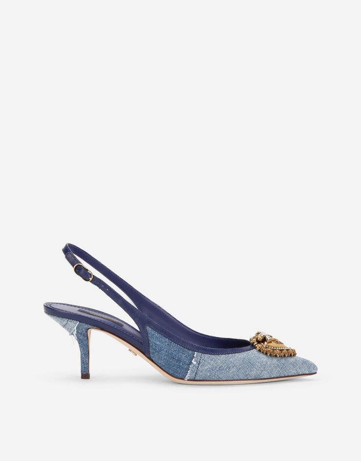 Devotion slingbacks in patchwork denim - 1