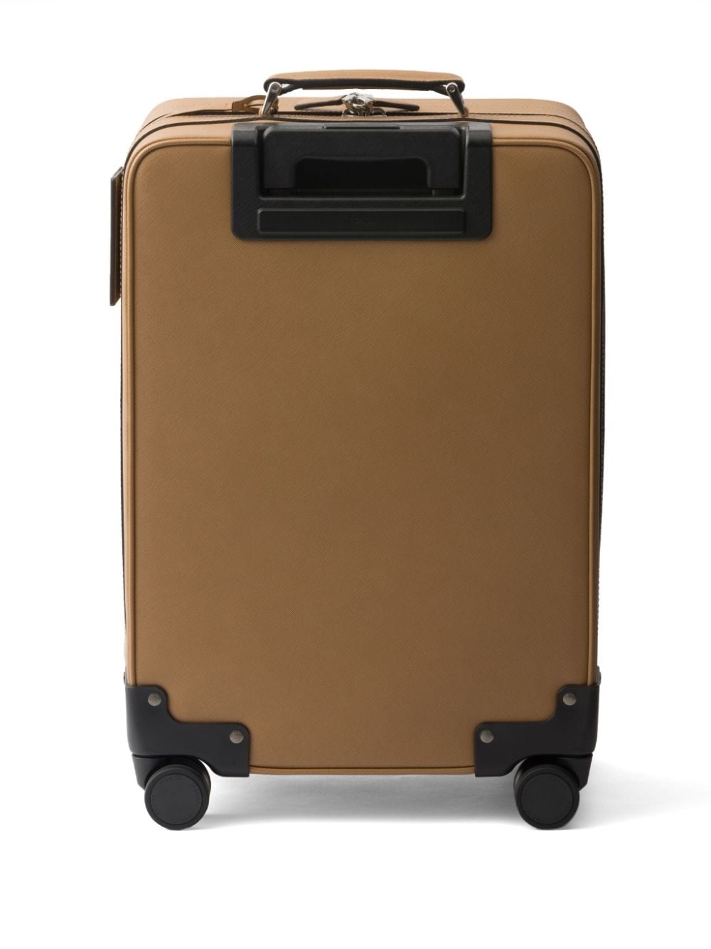 triangle-logo leather suitcase - 2