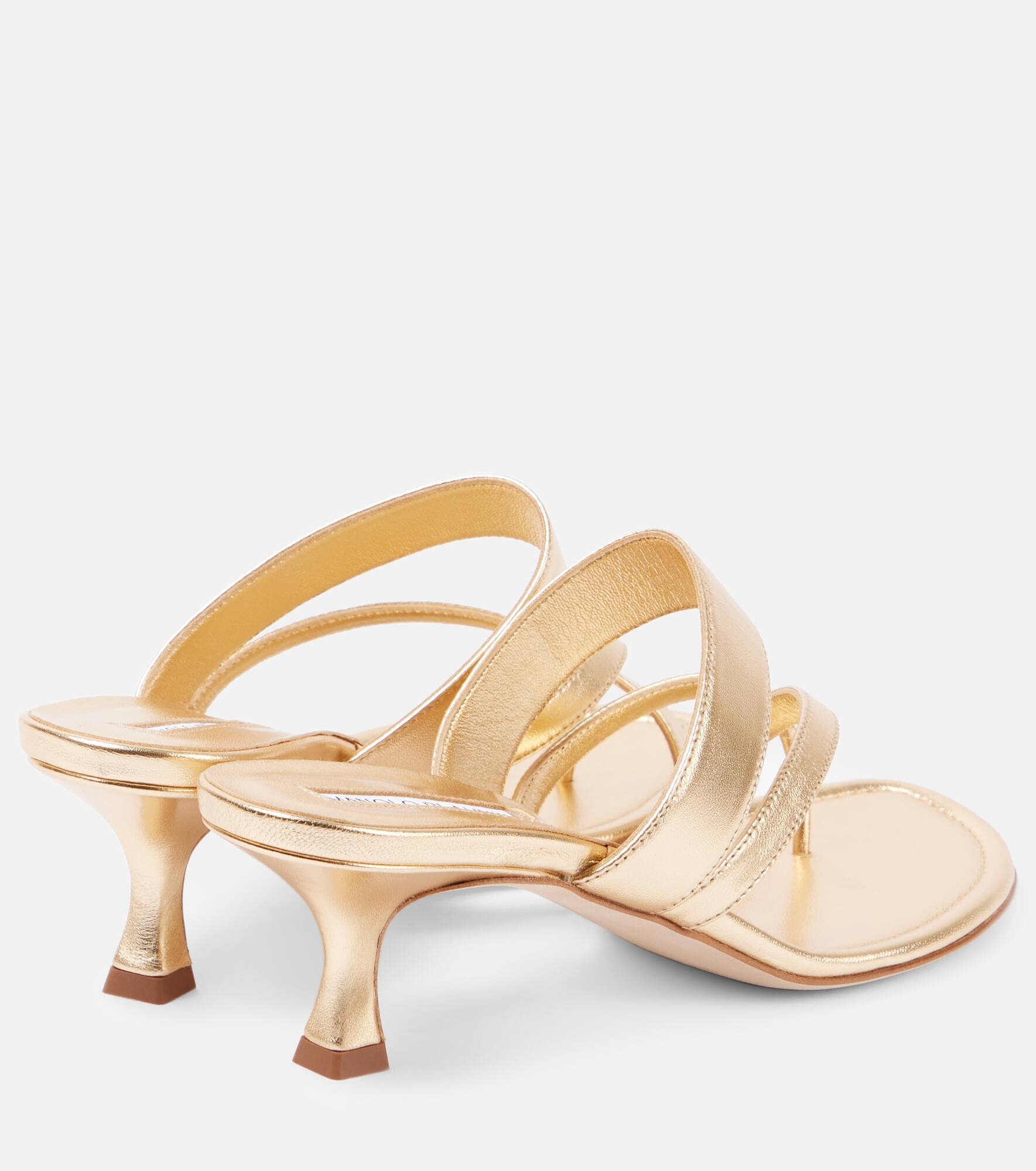 Susa 50 metallic leather mules - 2