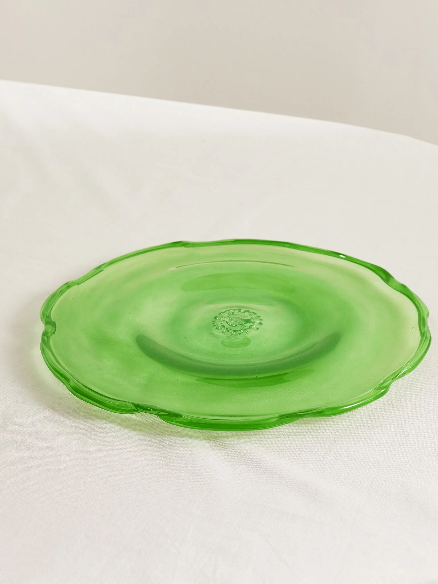 Recycled-glass serving plate Green - 1
