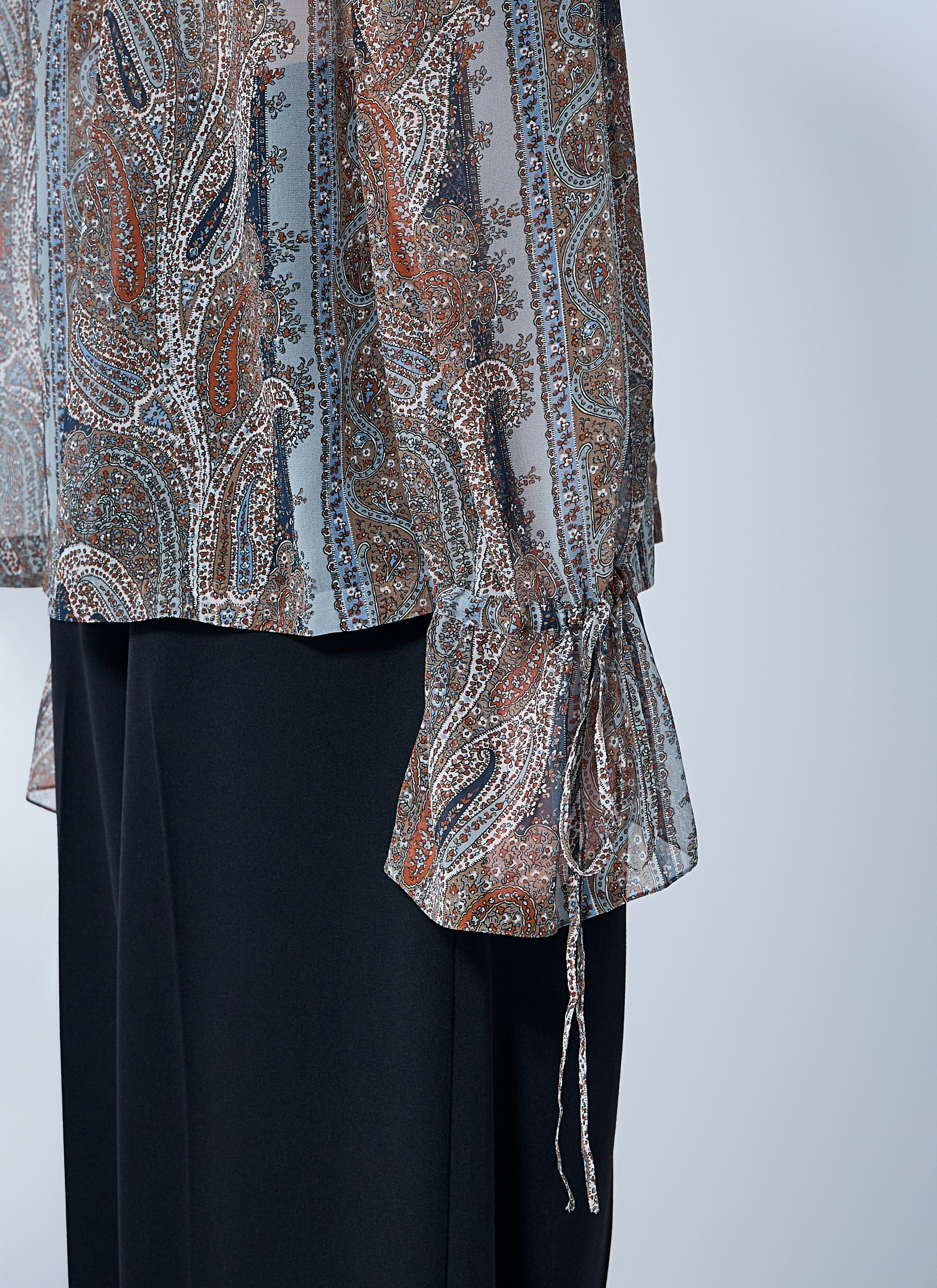 Saint Laurent Women Paisley Silk Georgette Blouse - 6