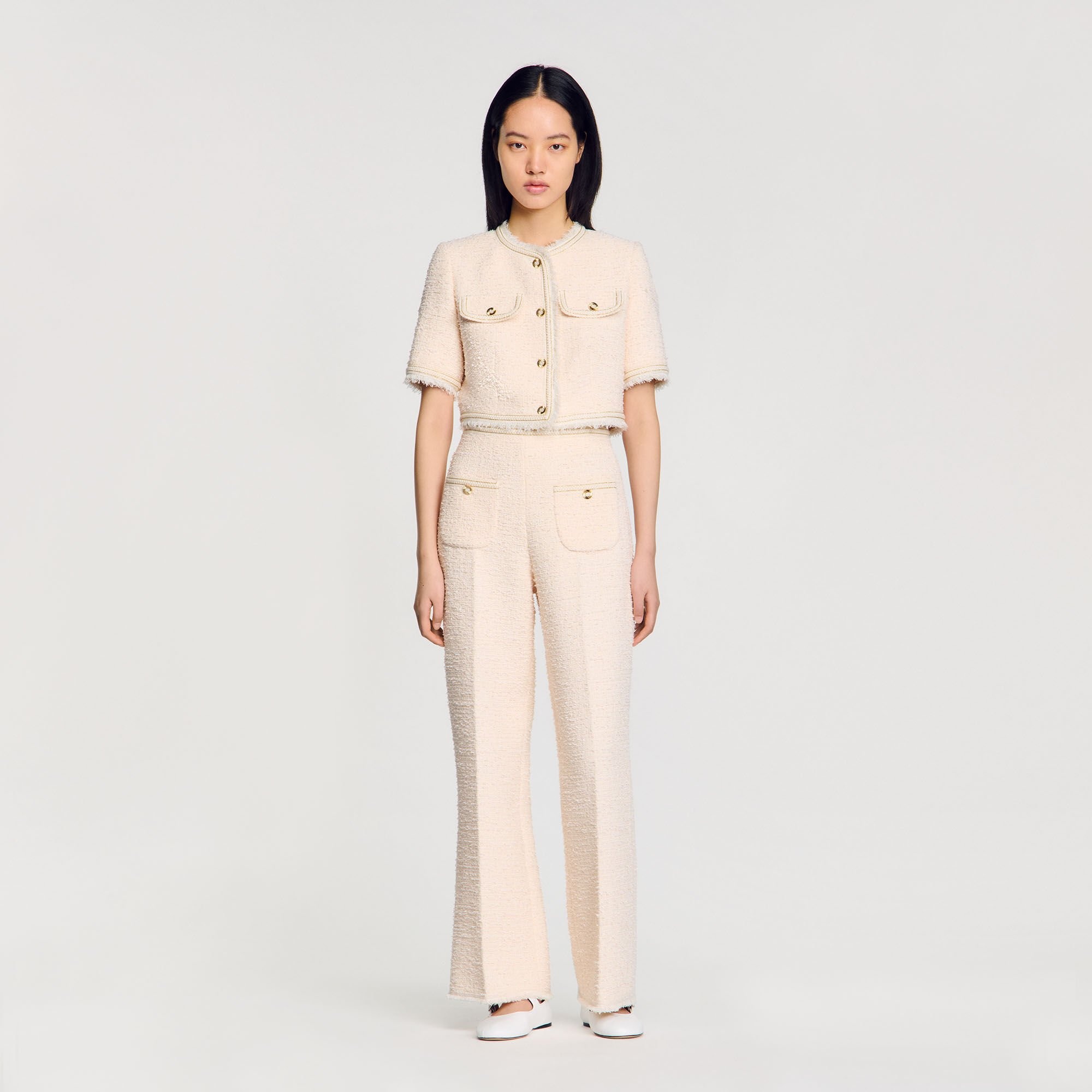 DECORATIVE TWEED TROUSERS - 2