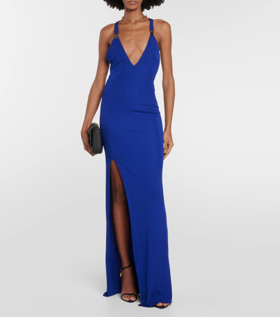 TOM FORD Embellished wool, cashmere and silk maxi dress outlook