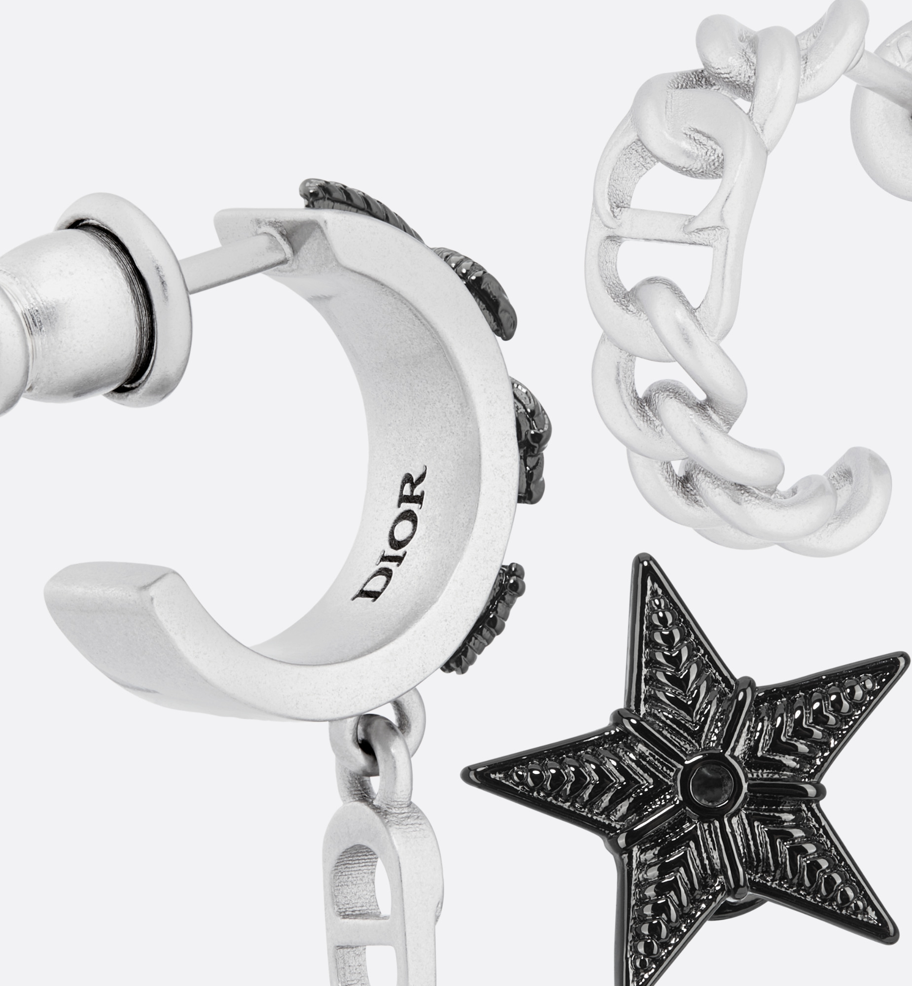 Dior Black Star Earring Set - 6