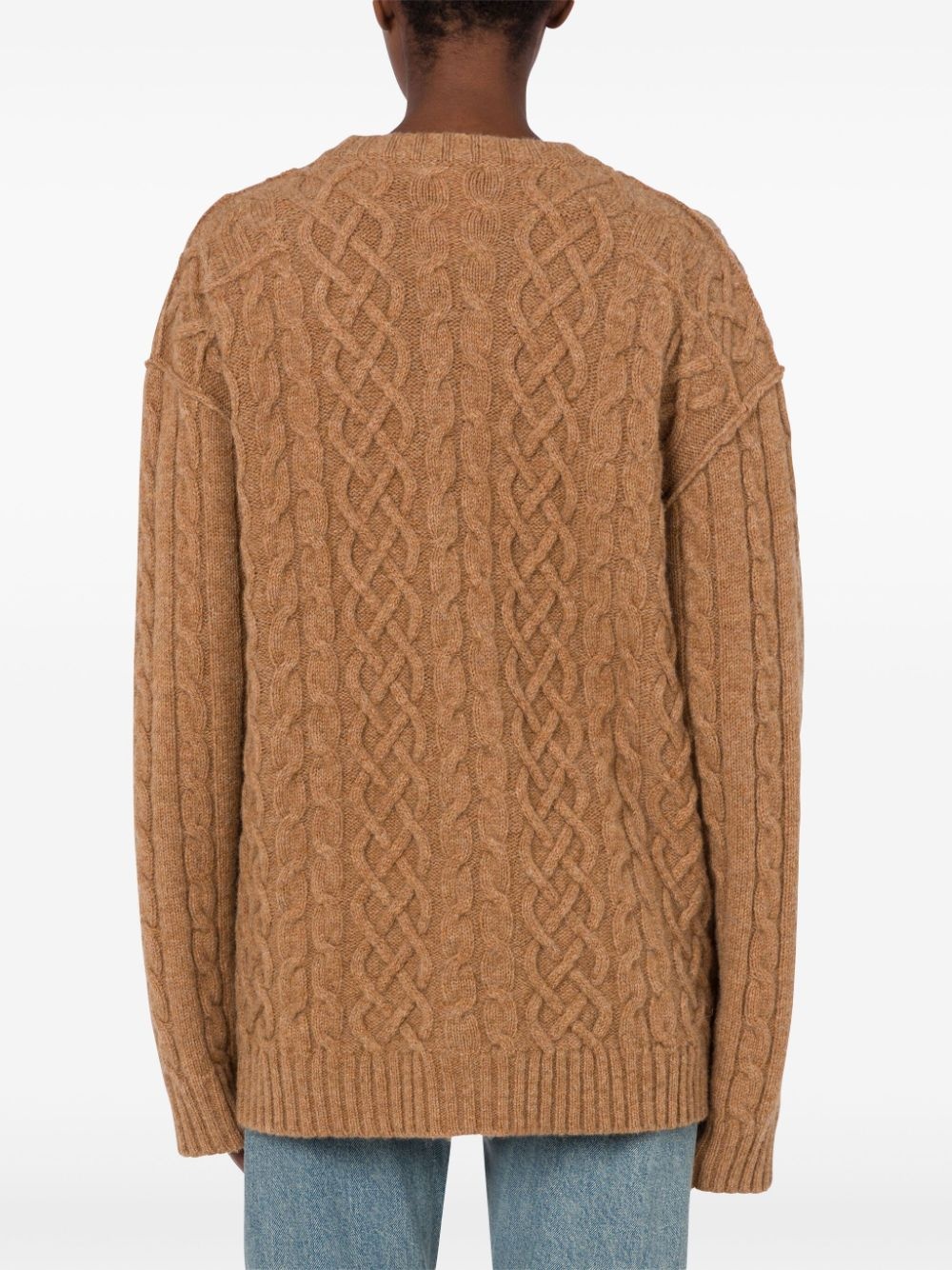 cable-knit virgin-wool jumper - 3