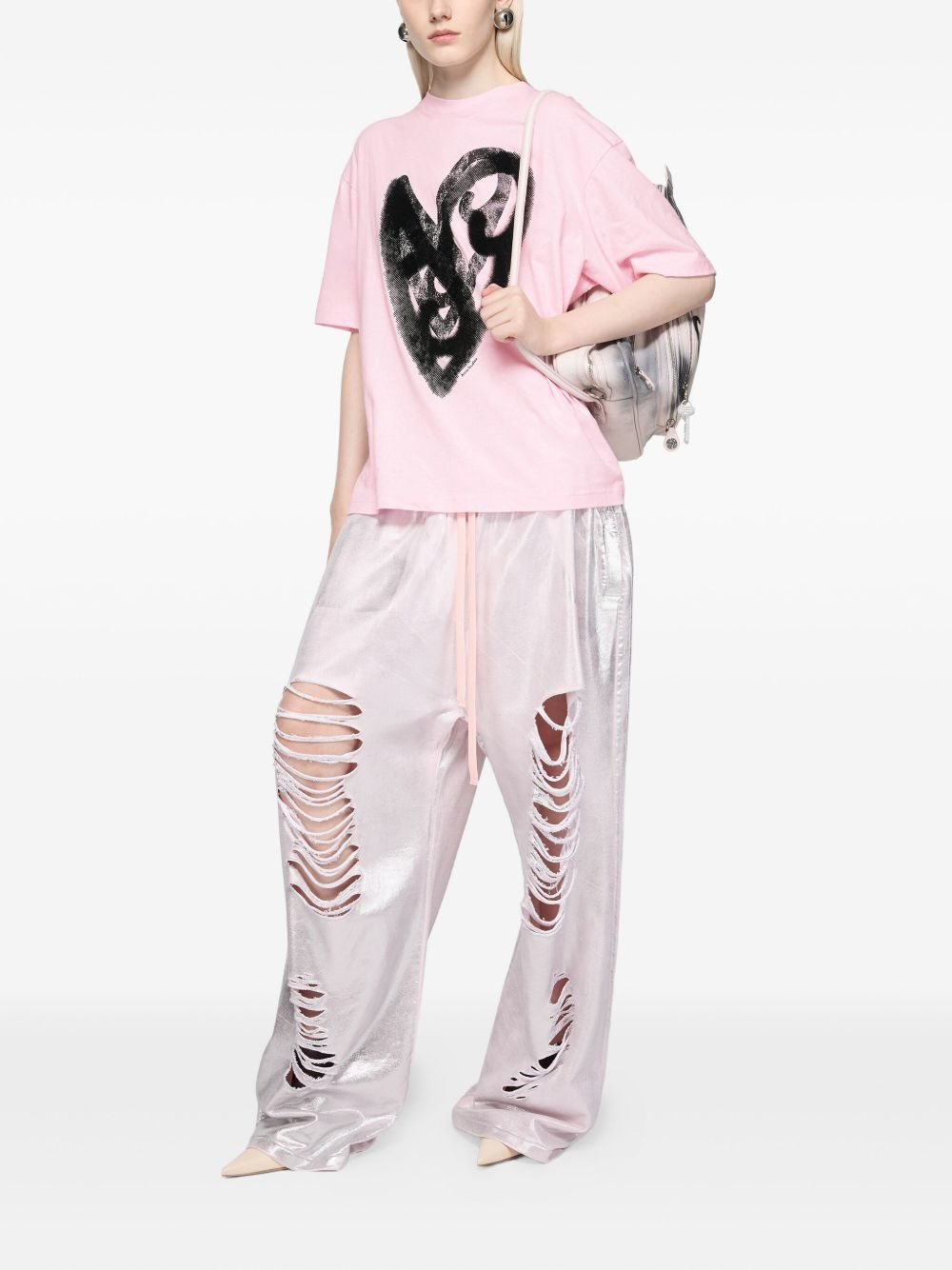 heart-print T-shirt - 2