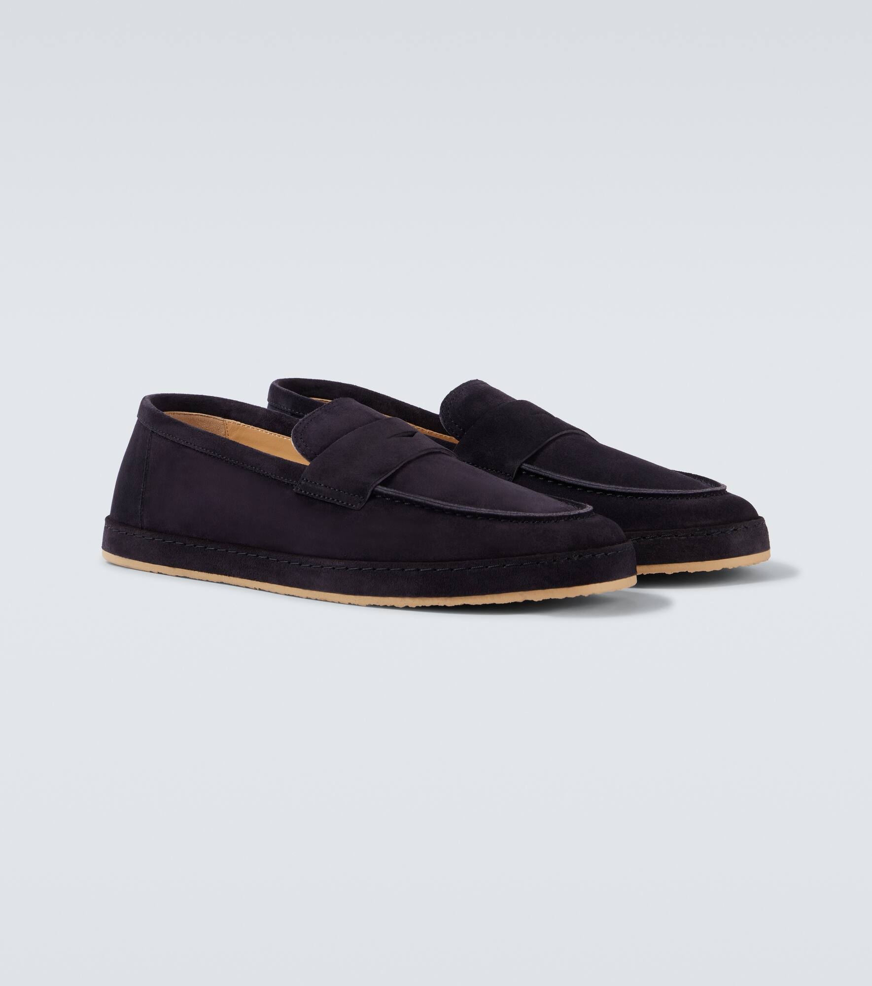 Suede penny loafers - 5