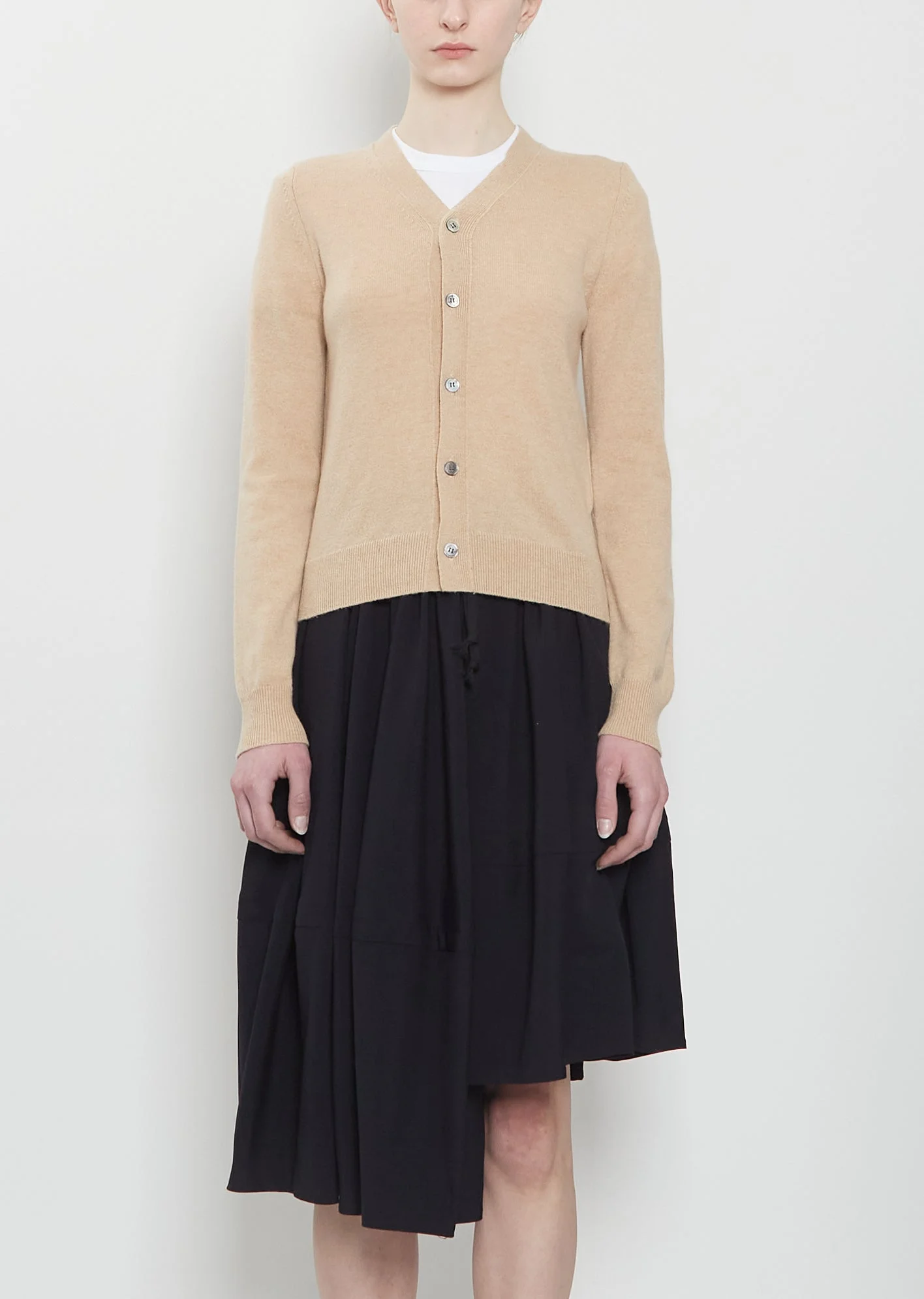 V-Neck Cashmere Cardigan - 1