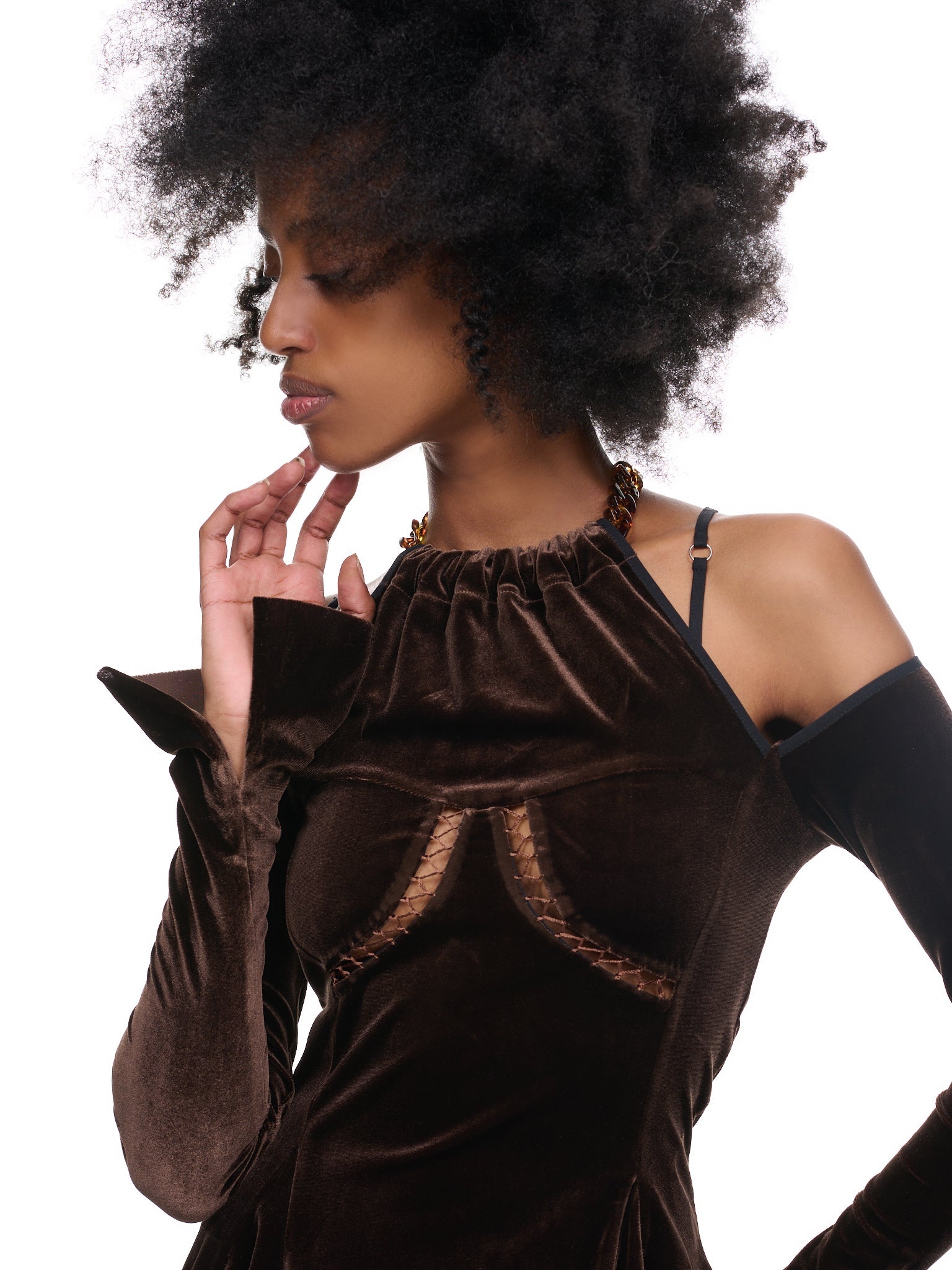 Velvet Draping Top - 5