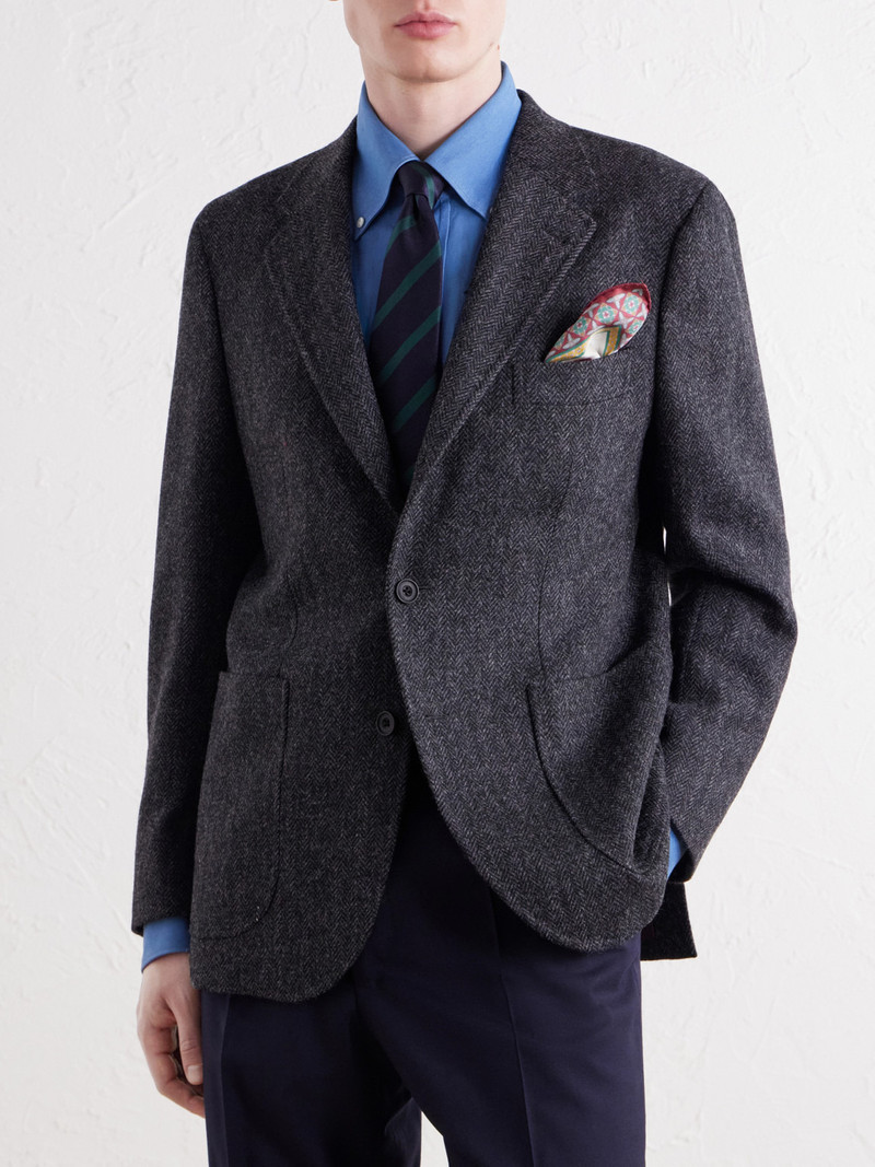 Herringbone Virgin Wool Blazer 3