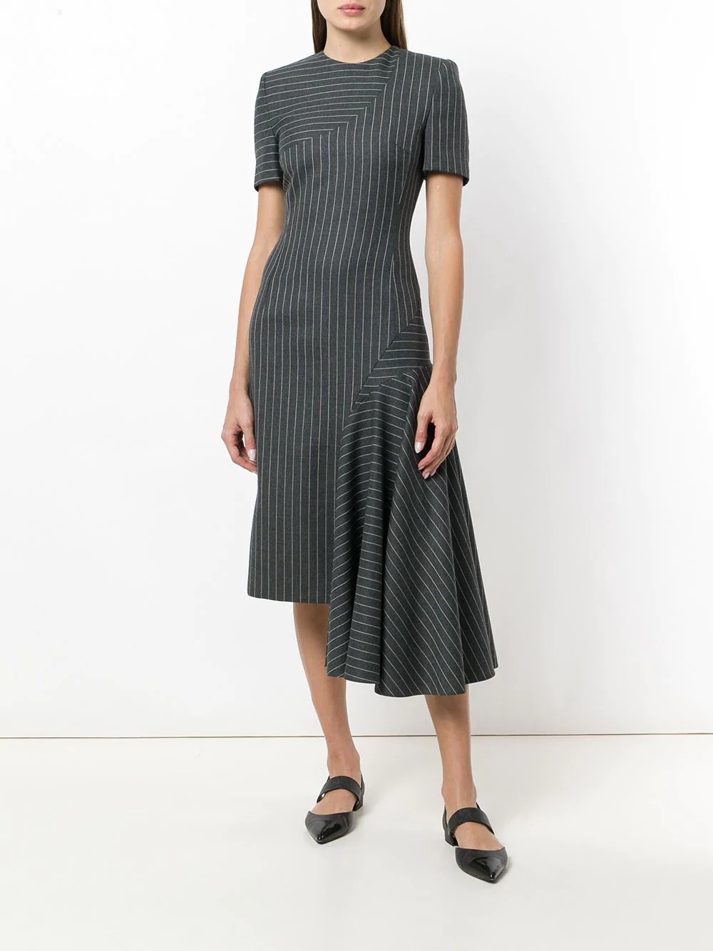 Chalk Stripe Pencil Dress - 2