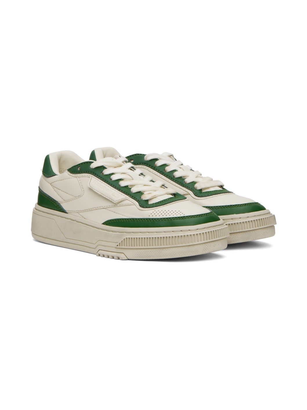 Off-White & Green Club C LTD Sneakers - 4