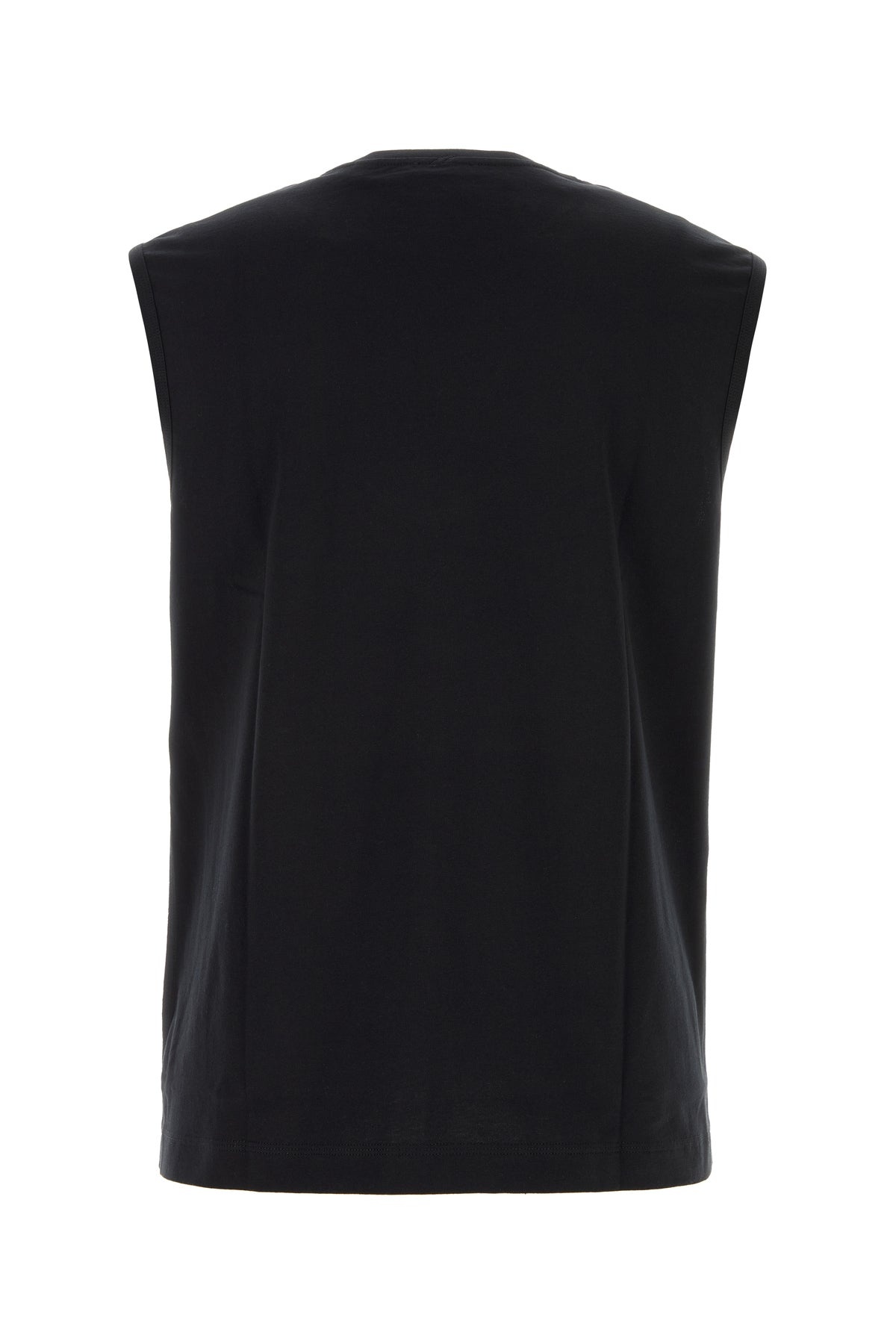 Black stretch cotton tank top - 2