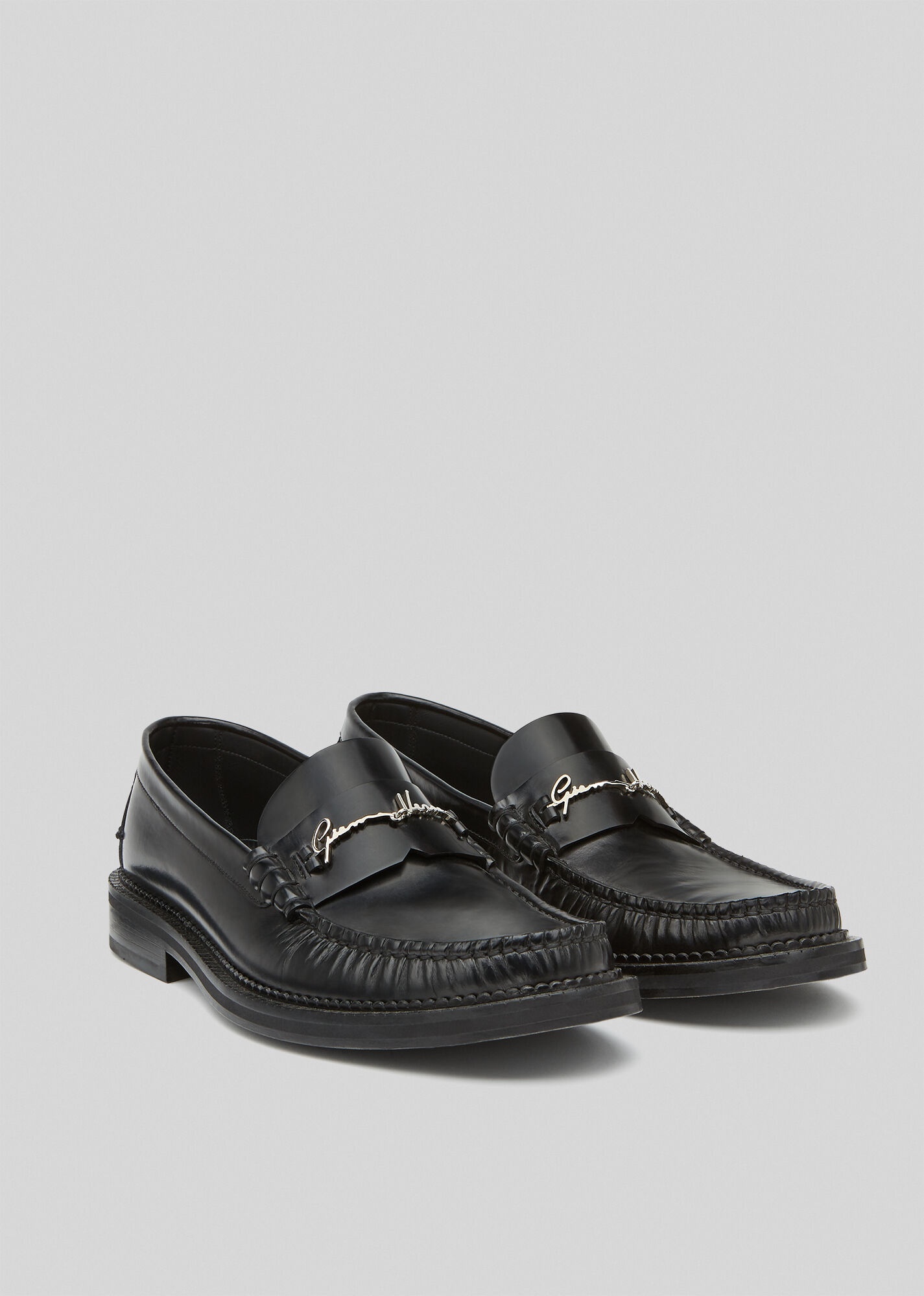 GV Signature Leather Loafers - 4