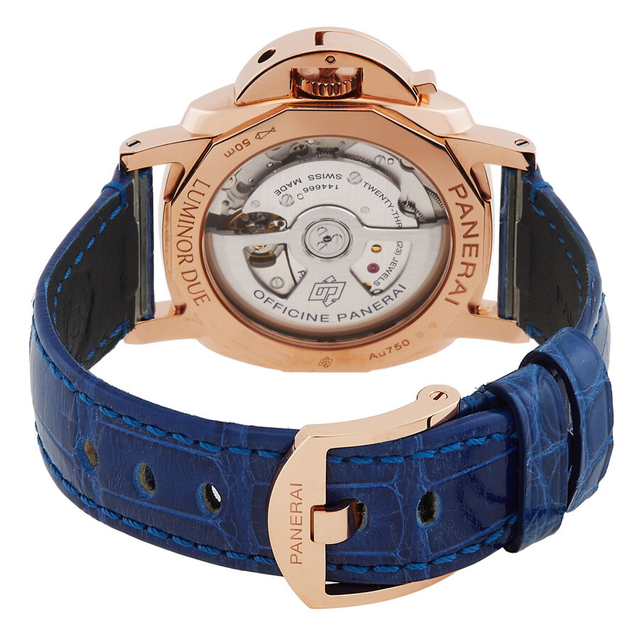 Pre-owned Panerai Luminor Due Luna Goldtech Mother of Pearl Dial Men's Watch PAM01181 - 3