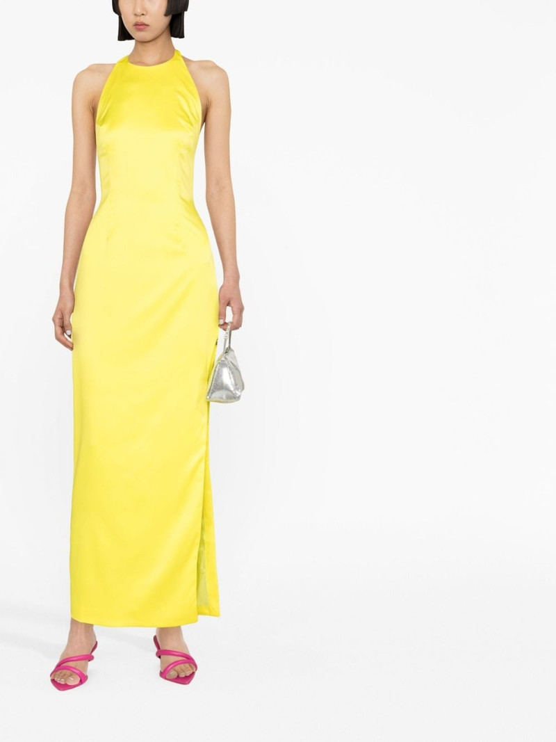 GCDS halterneck satin-finish dress outlook