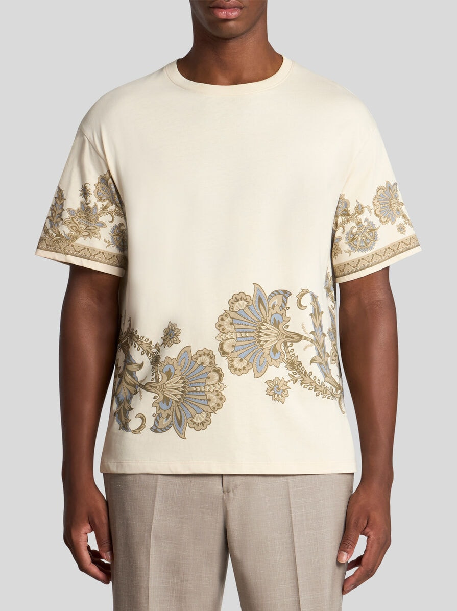 COTTON T-SHIRT WITH PLACED PRINT - 2