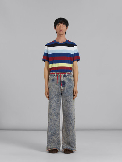 Marni PINK FLARED 5 POCKET TROUSERS IN MARBLE-DYED DENIM outlook