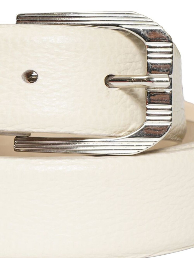 Brunello Cucinelli leather textured buckle belt outlook