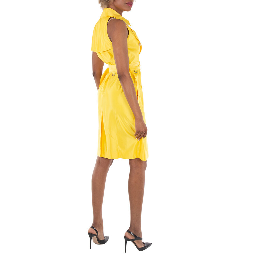 Burberry Sleeveless Satin Trench Dress - 6