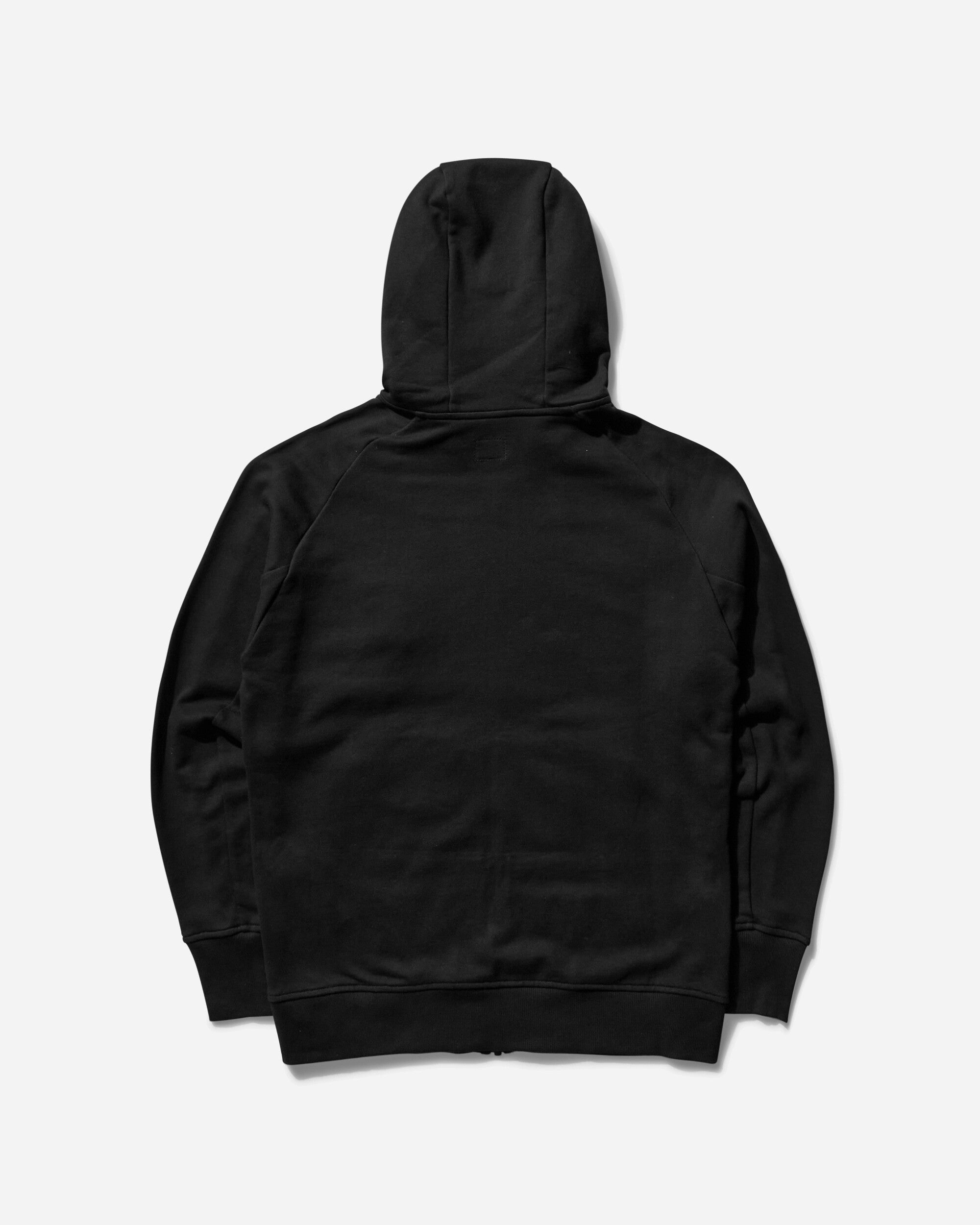 Men's Diagonal Raised Fleece Goggle Zipped Hoodie Black - 2