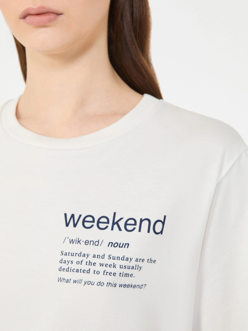 TENUE Cotton T-shirt with graphic print - WHITE 6