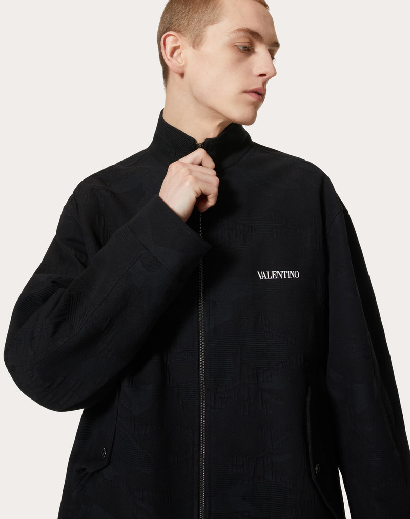 CAMOUFLAGE JACQUARD COTTON AND VISCOSE JACKET 5