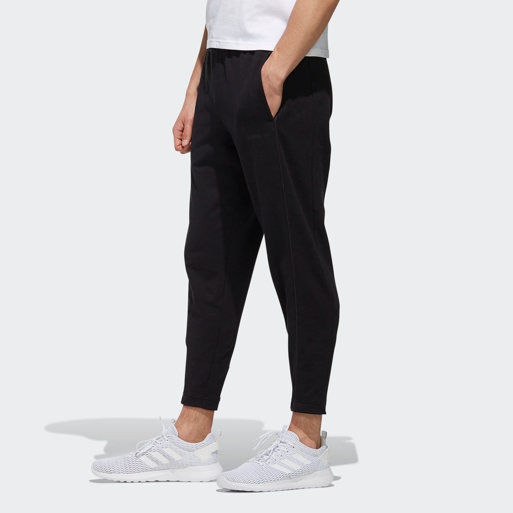 adidas neo logo Casual Sports Pants Black EJ7078 - 4