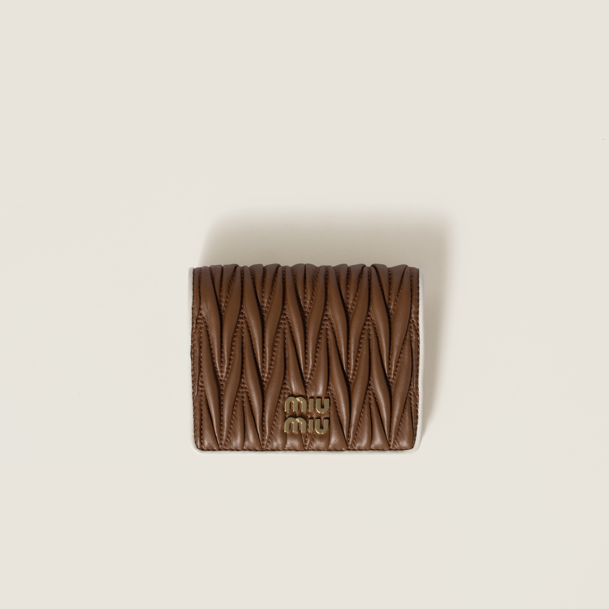 Small matelassé nappa leather wallet - 1
