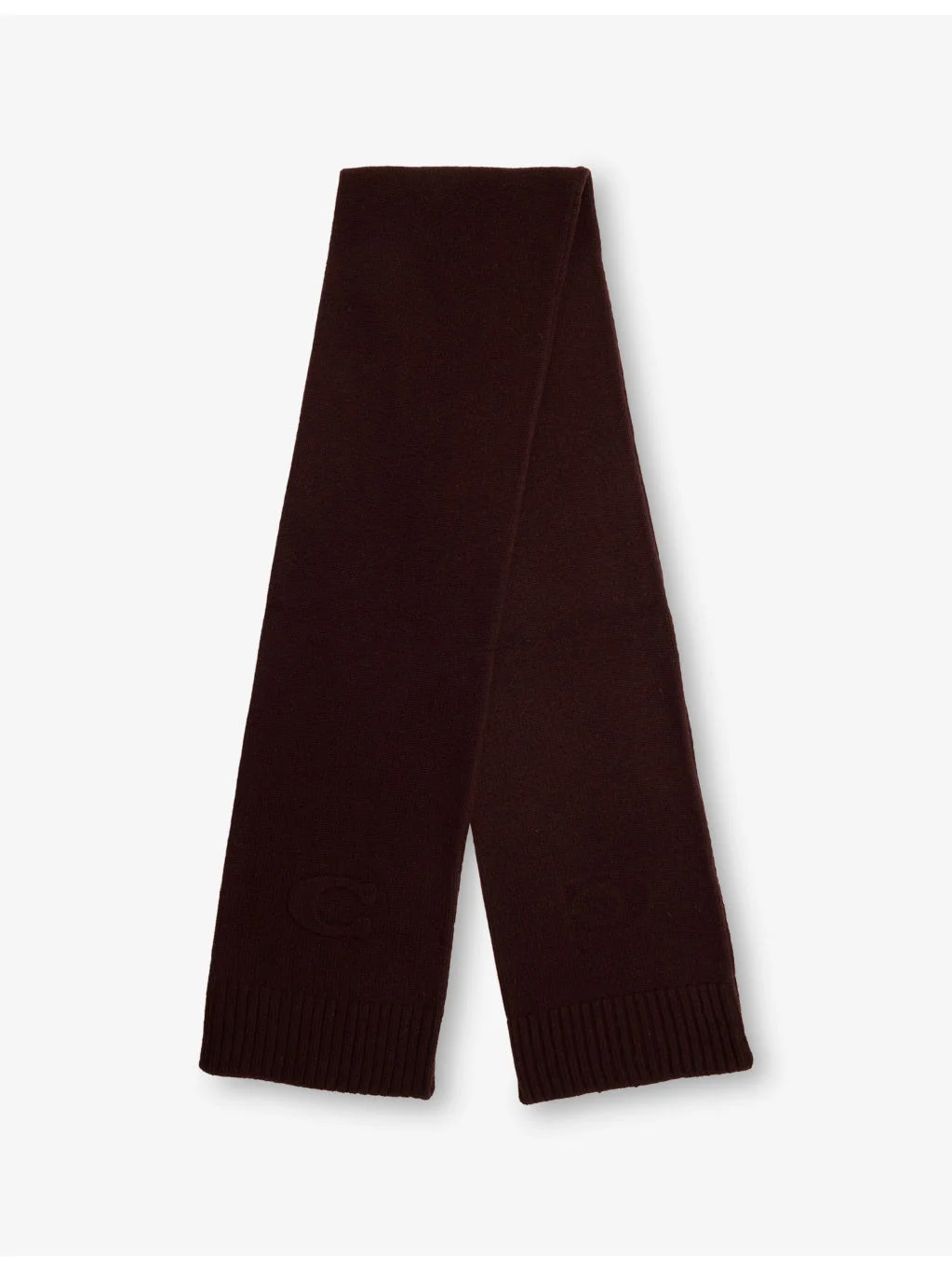 Logo-Embossed Wool-Blend Scarf - 1