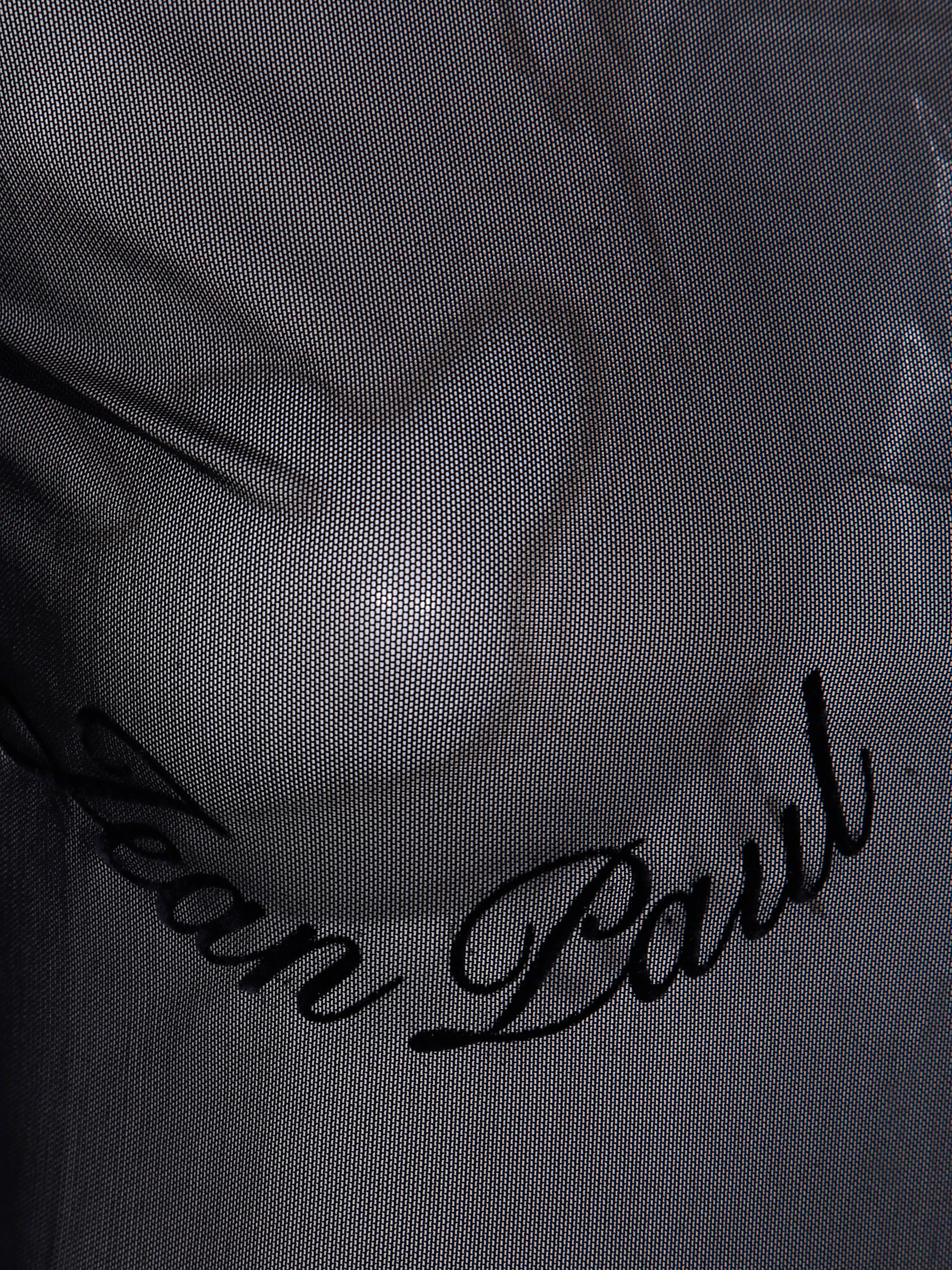 Jean Paul Gaultier Women Mesh Long Sleeves Top With Velvet Flock "Jean Paul Gaultier" - 3