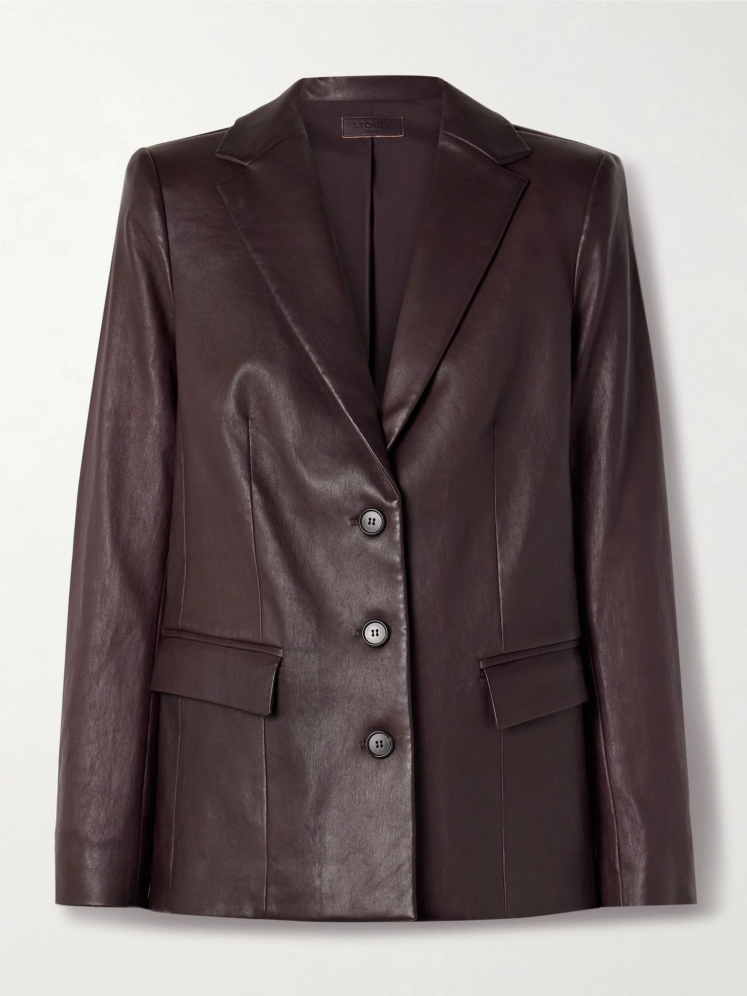Luigi leather blazer Burgundy - 1