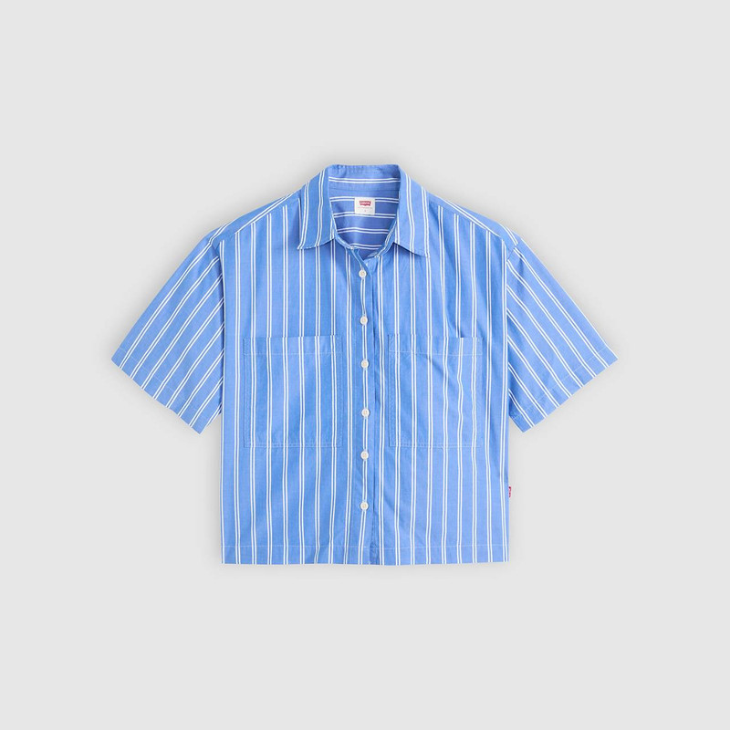 HARLIE SHORT-SLEEVE CROPPED SHIRT 1