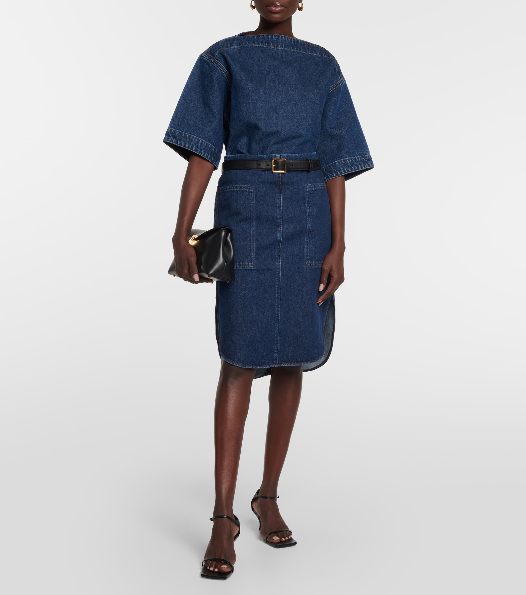 Denim midi skirt - 2